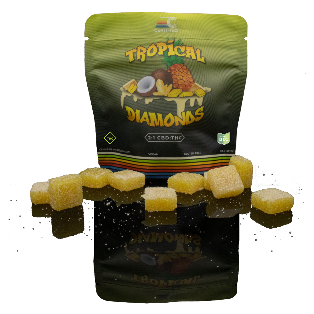 CERTIFIED Tropical Diamond 2 to 1 CBD Gummies