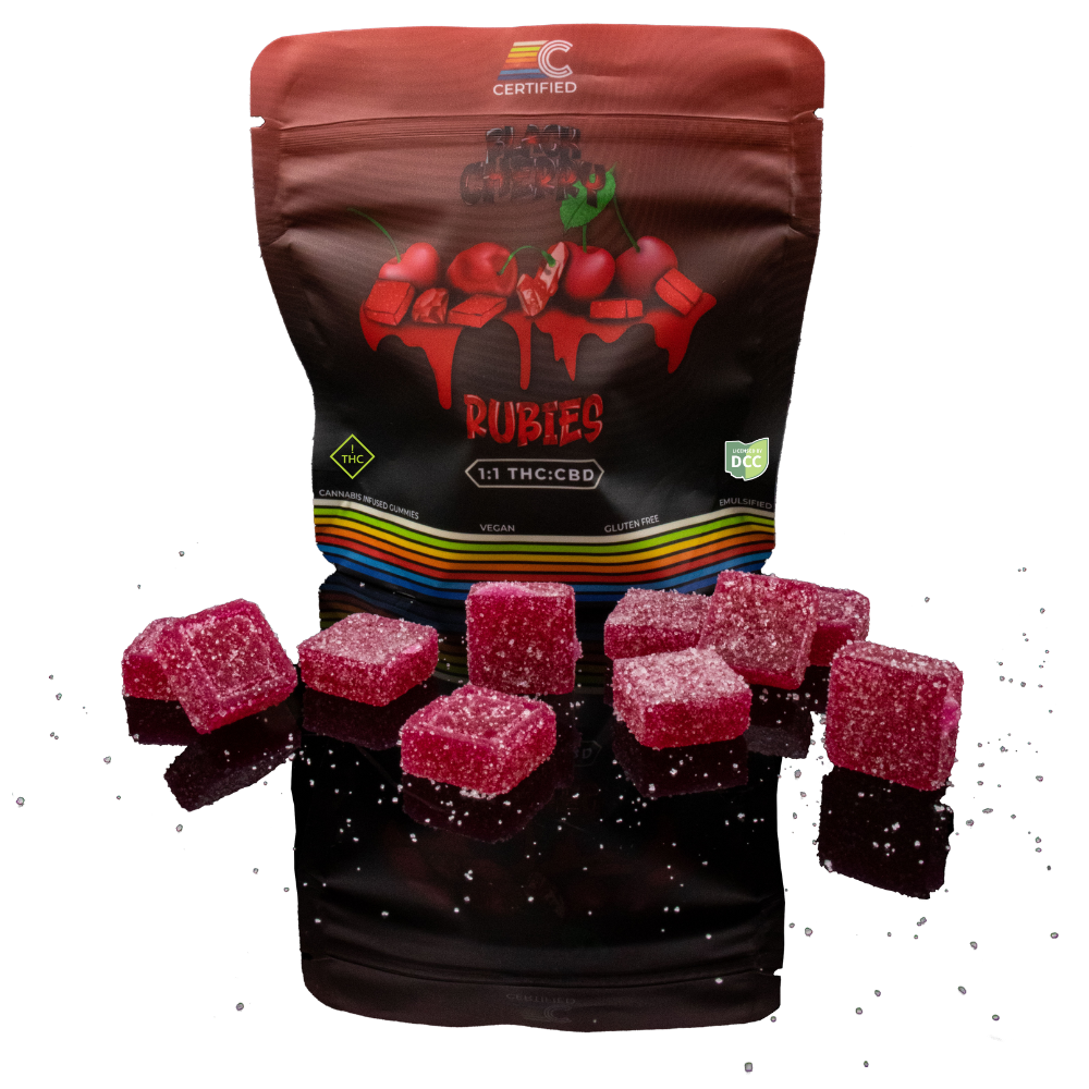 CERTIFIED Black Cherry 1 to 1 CBD Gummies