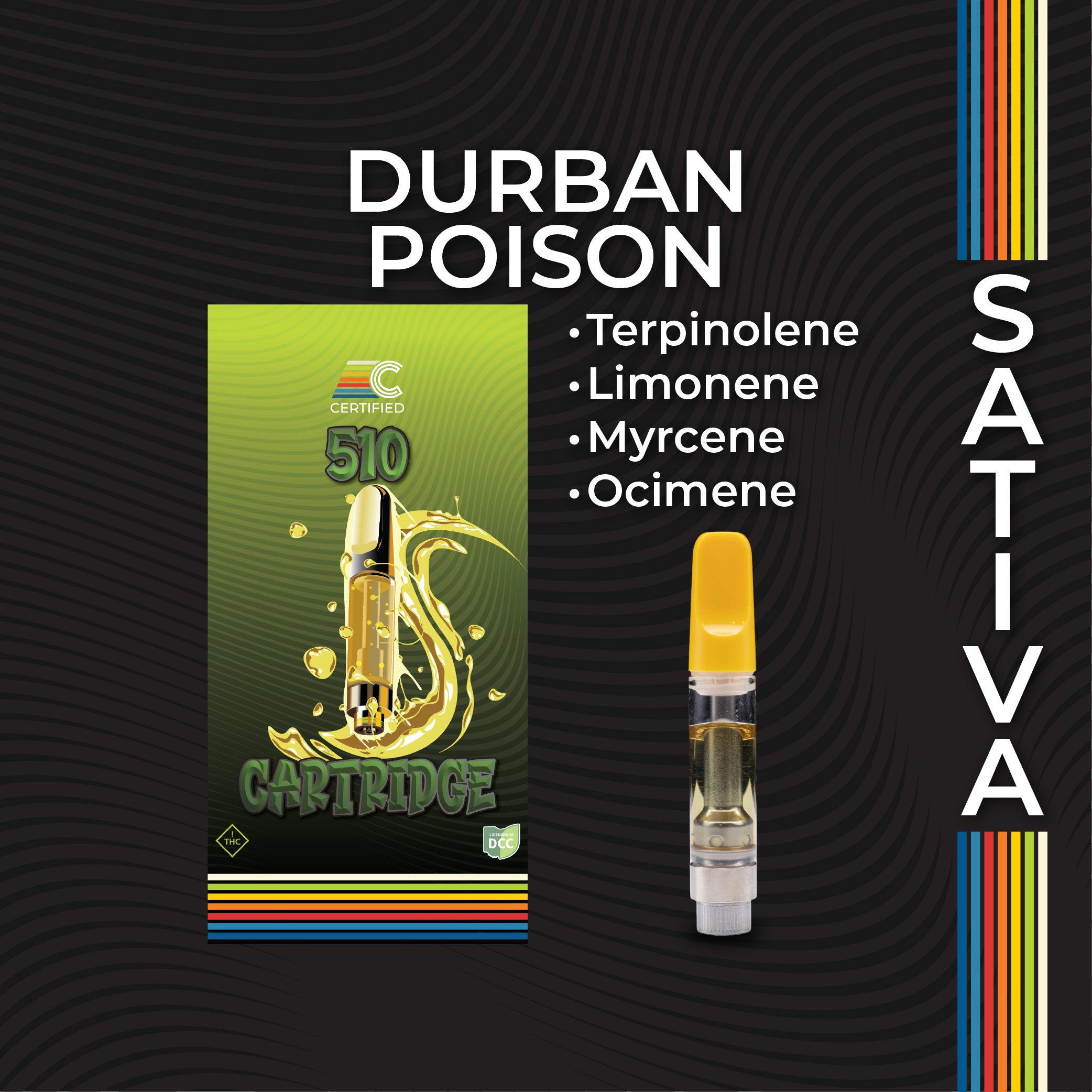 Durban Poison - 1g Cartridge | CERTIFIED