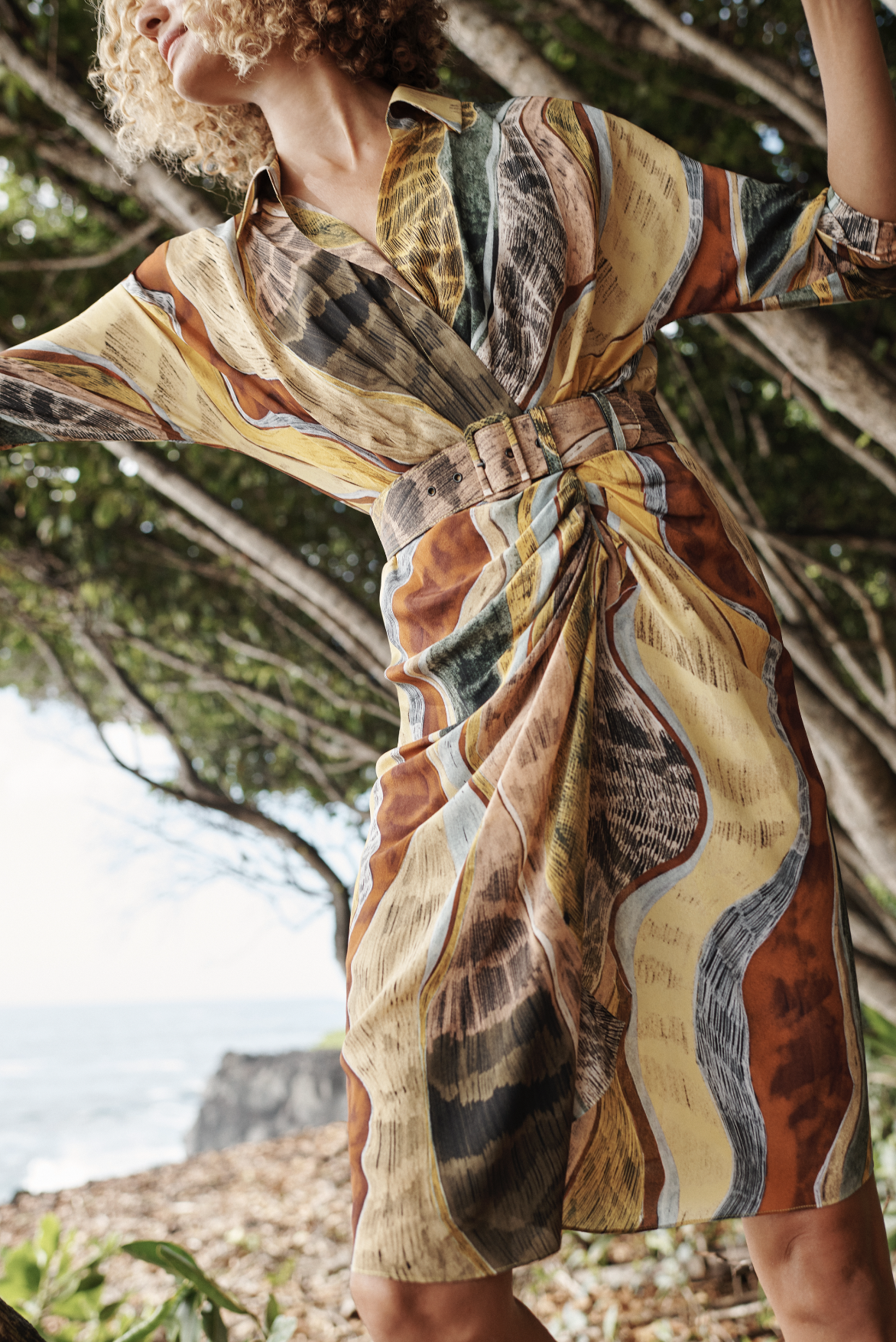 Editorial location brand campaign for women's fashion brand with creative direction and art direction