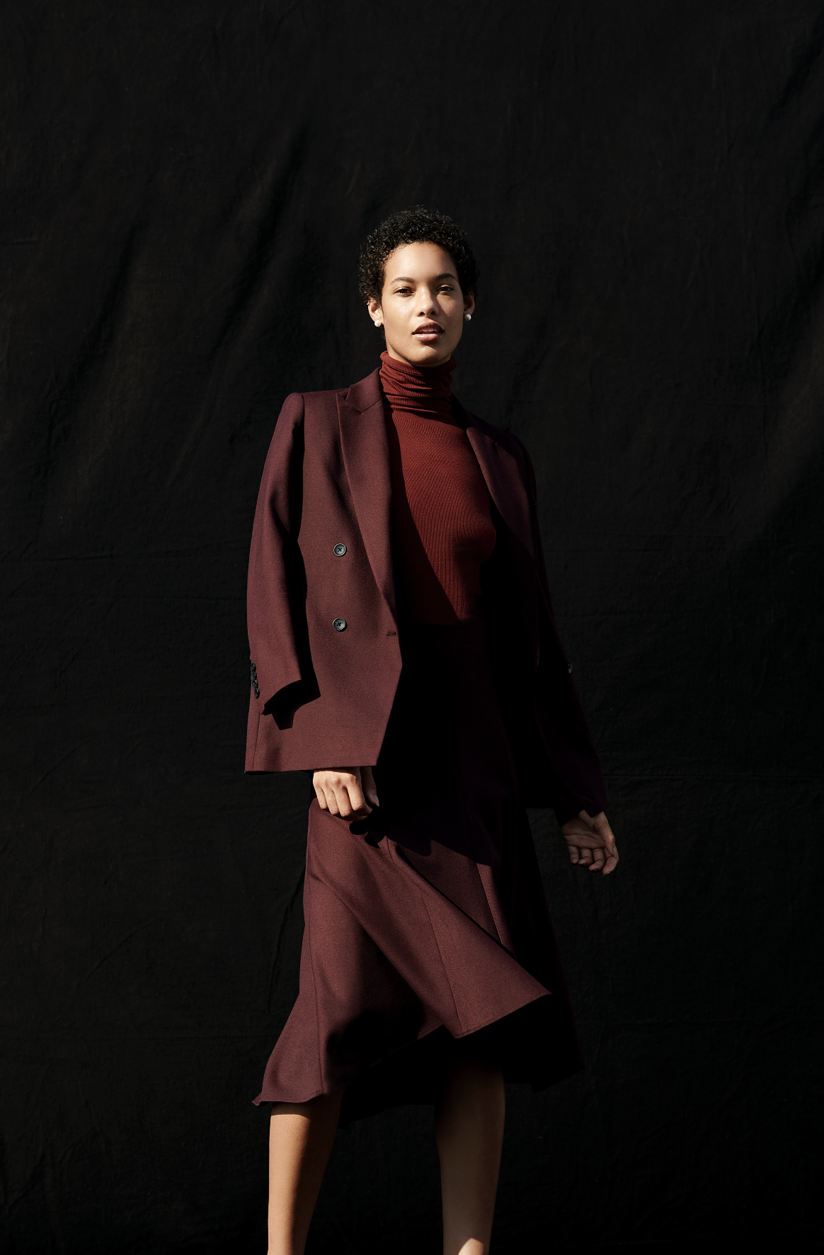 Dramatic fashion editorial for luxury womenswear brand creative direction and art direction NYC