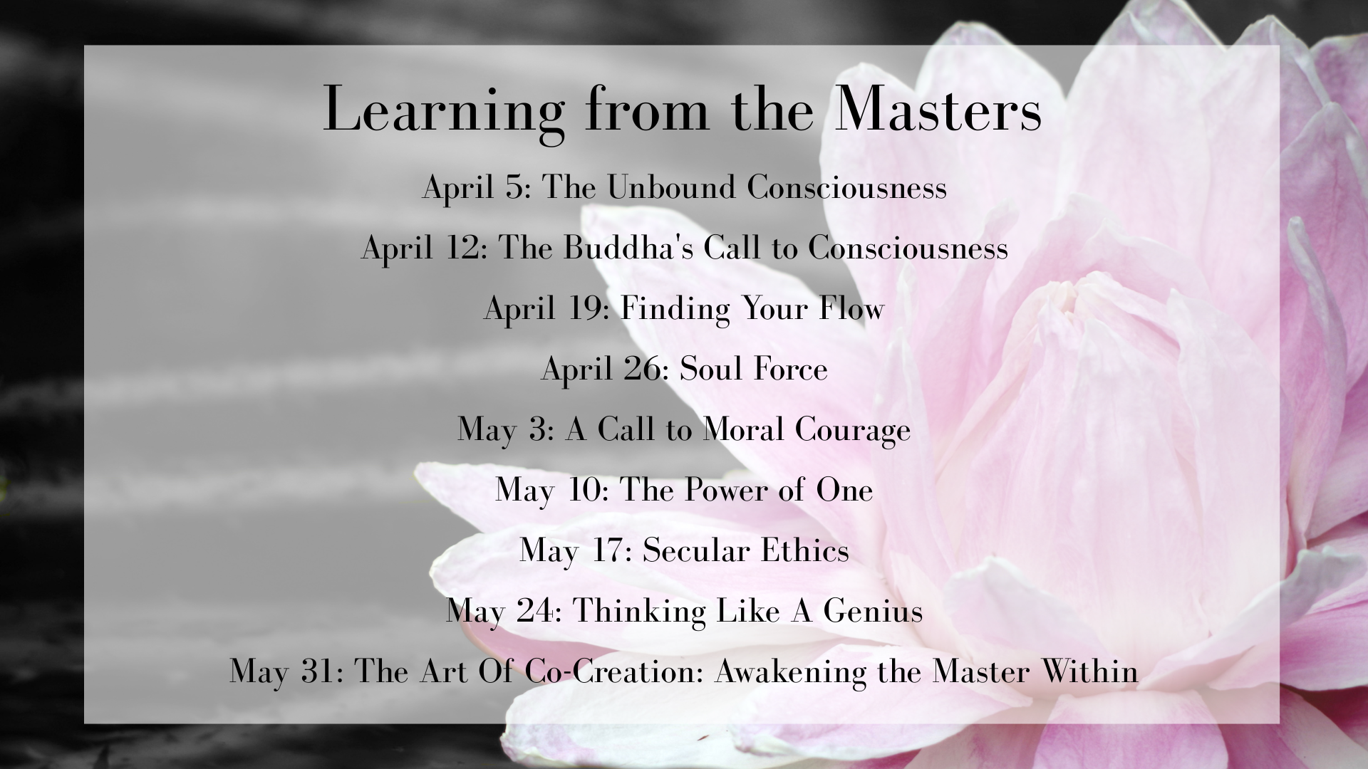 Learning From the Masters