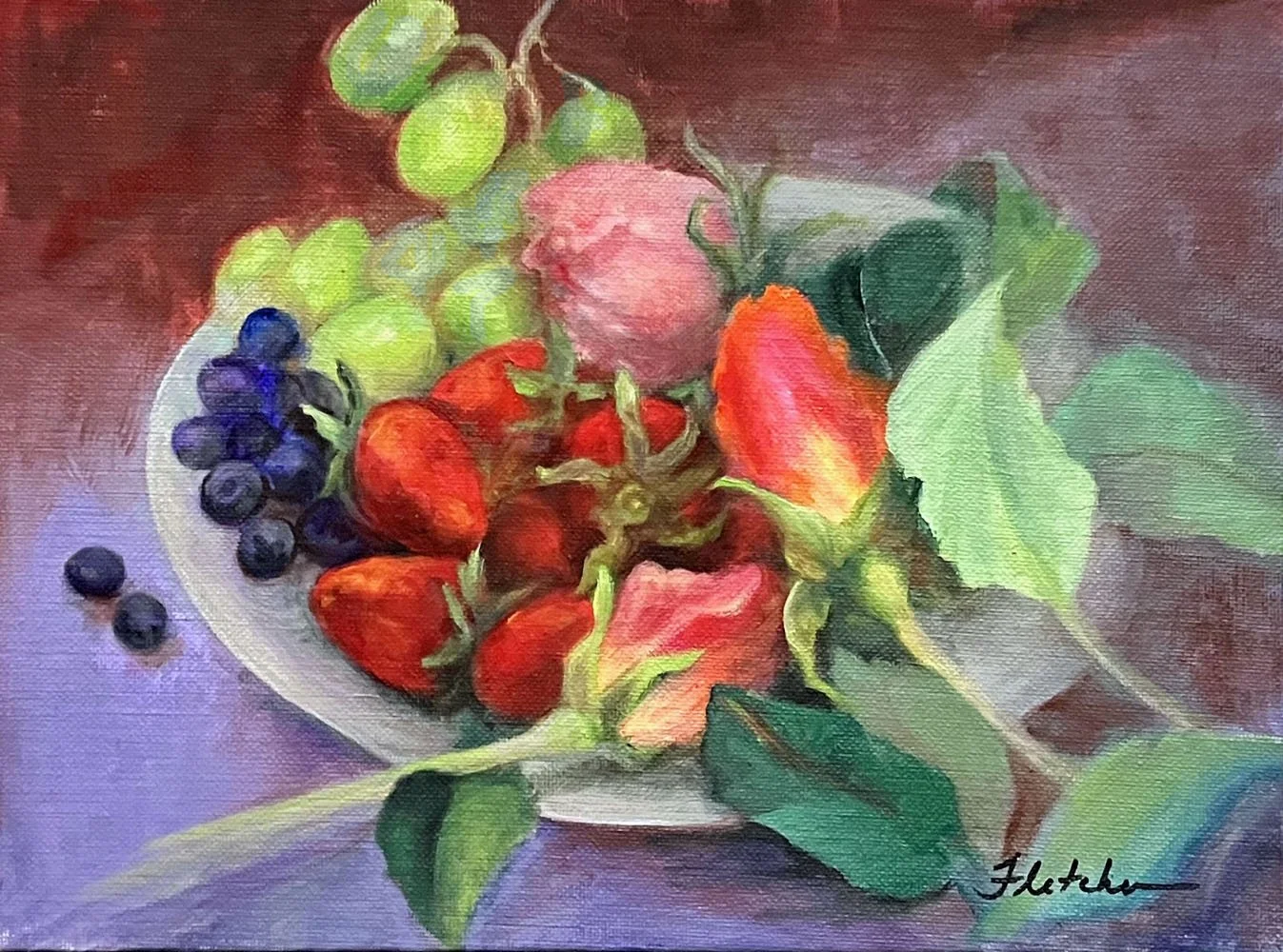Rosebuds with Berries 9x12 oil - Jane F.jpg