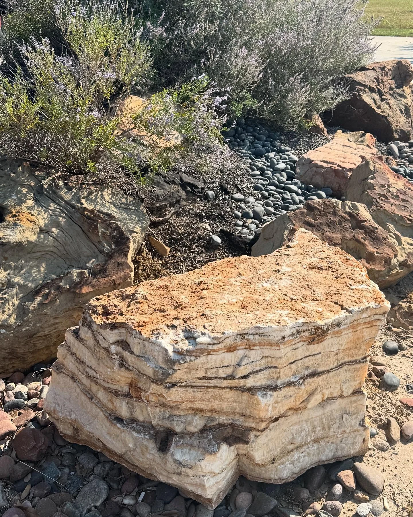 Having fun visiting stone yards with my client to select all material for an upcoming project! 

I absolutely love choosing boulders and hardscaping to complement the existing architecture and color of a home. The hardscaping is the framework for the