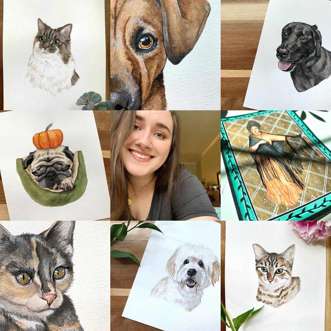 #artvsartist 

I&rsquo;ve finished 45+ pet portraits and custom orders this year so far! That is SO many! And considering each takes about 6+ hours, that is a whole lot of what I did this year. 

This year was so successful for my art because of YOU.