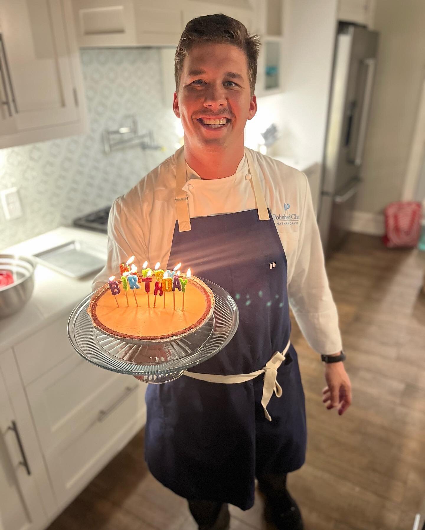 Chef Nathan celebrated a birthday in Rosemary Beach with a 4 course vegan dinner. All made from scratch in the privacy of your home. Pan seared chick pea crab cake &amp; butternut squash soubise, roasted &amp; candied beet salad w/ white balsamic gla