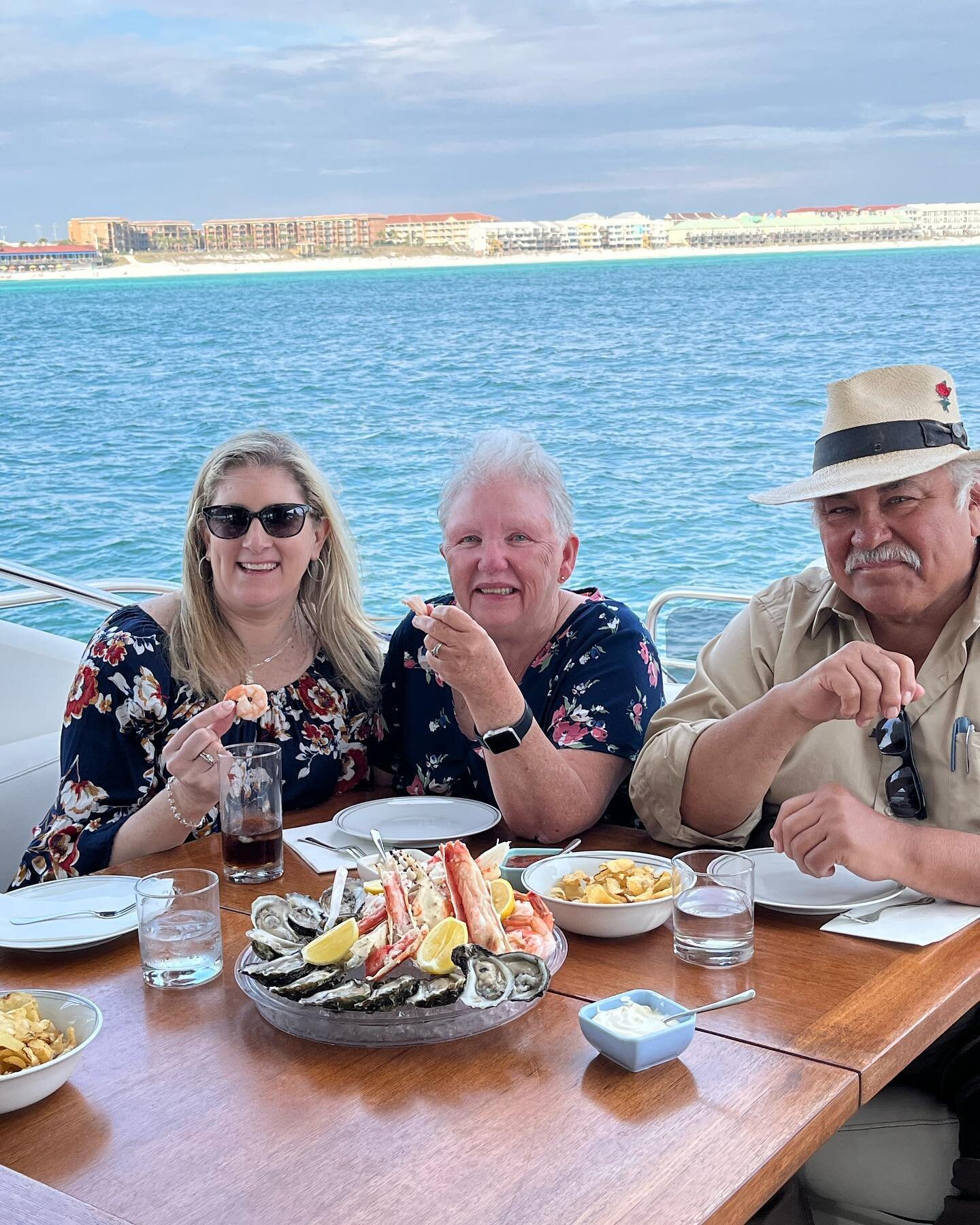 It was a beautiful day for a seafood tower &amp; some @opusonewinery onboard @hollowayyachts . The best food, the best wine, &amp; the best yacht charter on the harbor. When @hollowayyachts &amp; @polishedchef get together, you can expect nothing sho