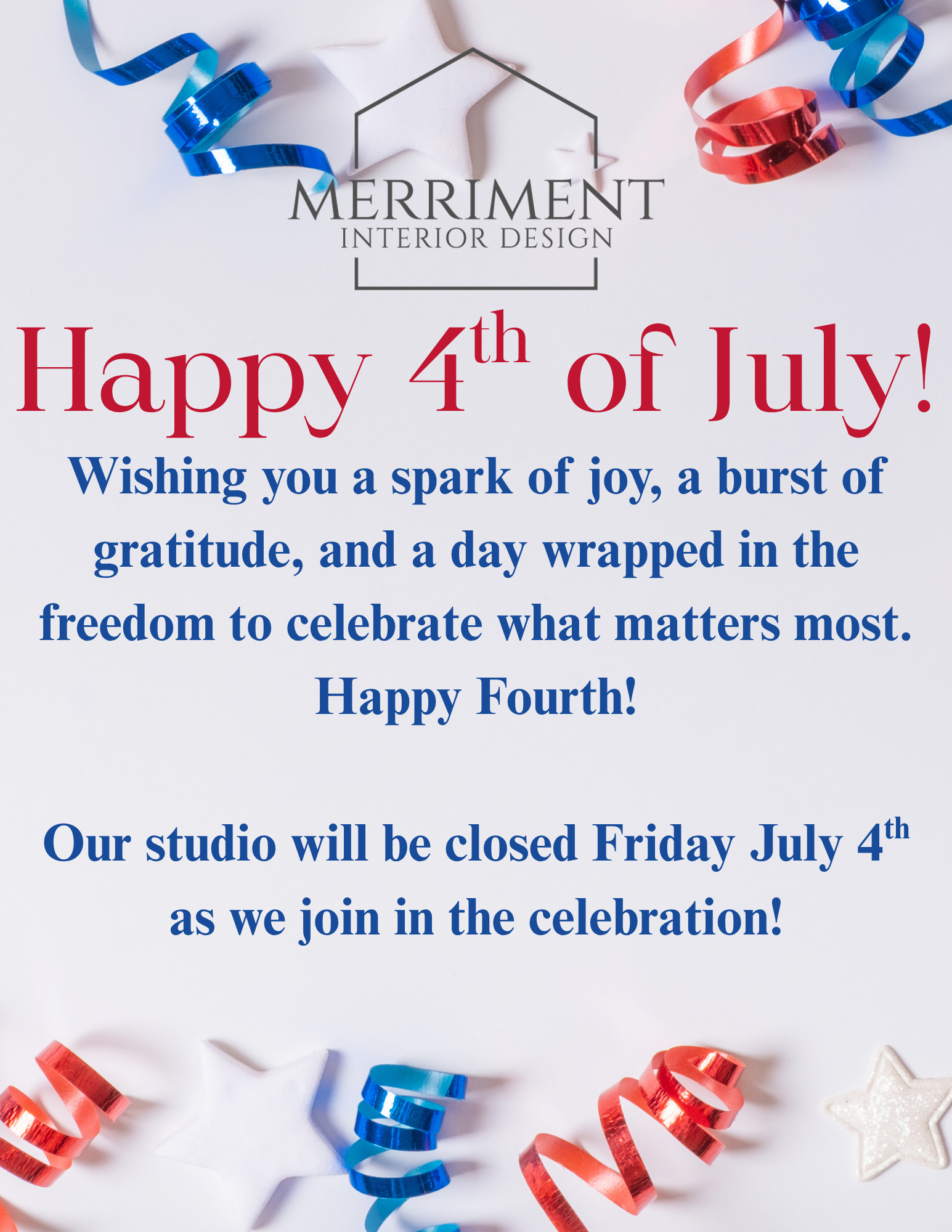 Closed for July 4th Holiday