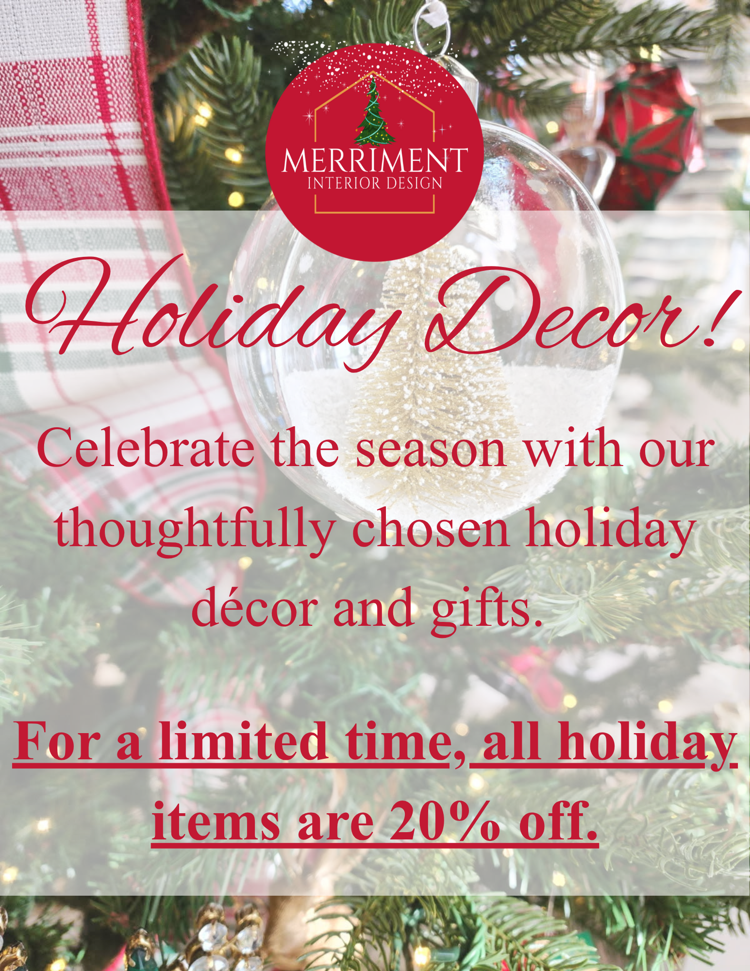 Holiday 20% Off Sale