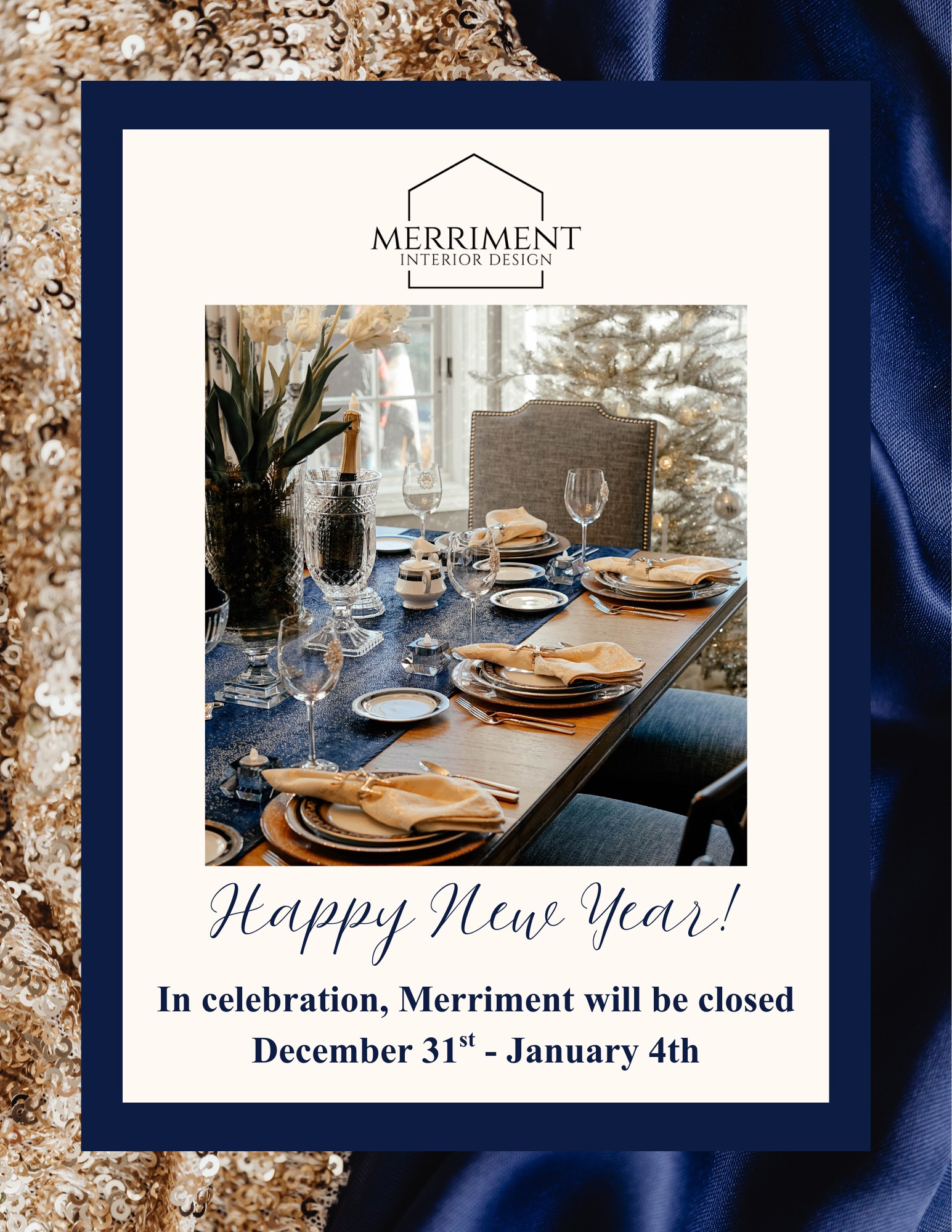 Merriment Closed for New Year