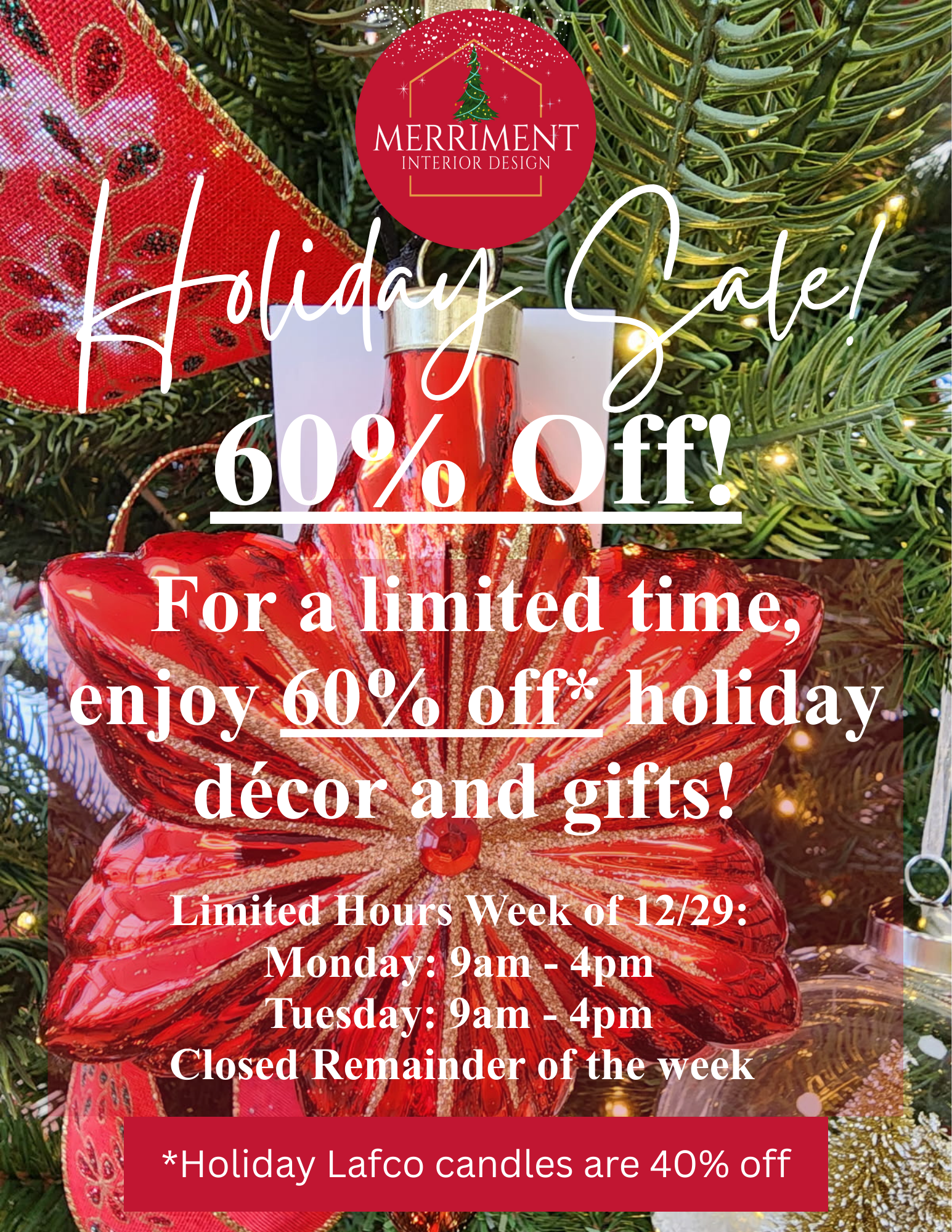 60% Off Holiday Decor & Gifts