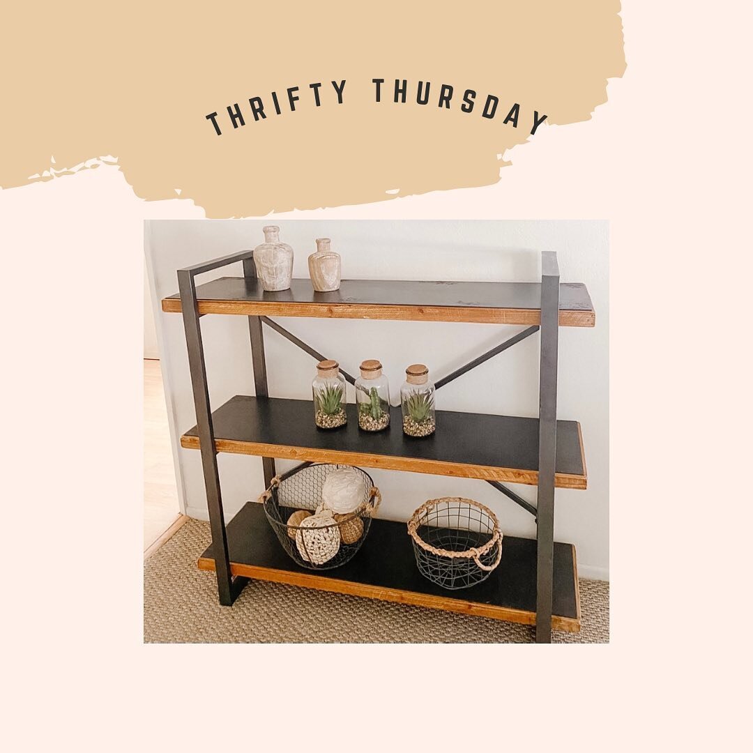 Thrifty Thursday! This shelf I found on Facebook Marketplace for $25. I have used it multiple times. Such a versatile piece. I couldn&rsquo;t find the exact item but similar ones ranged from $300- to this one at $130. #thriftythursday