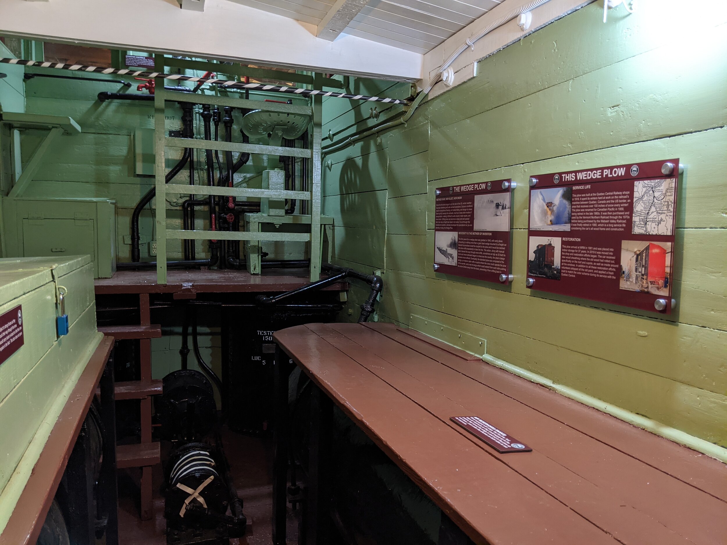  Volunteers also installed exhibits inside the CP snowplow.  