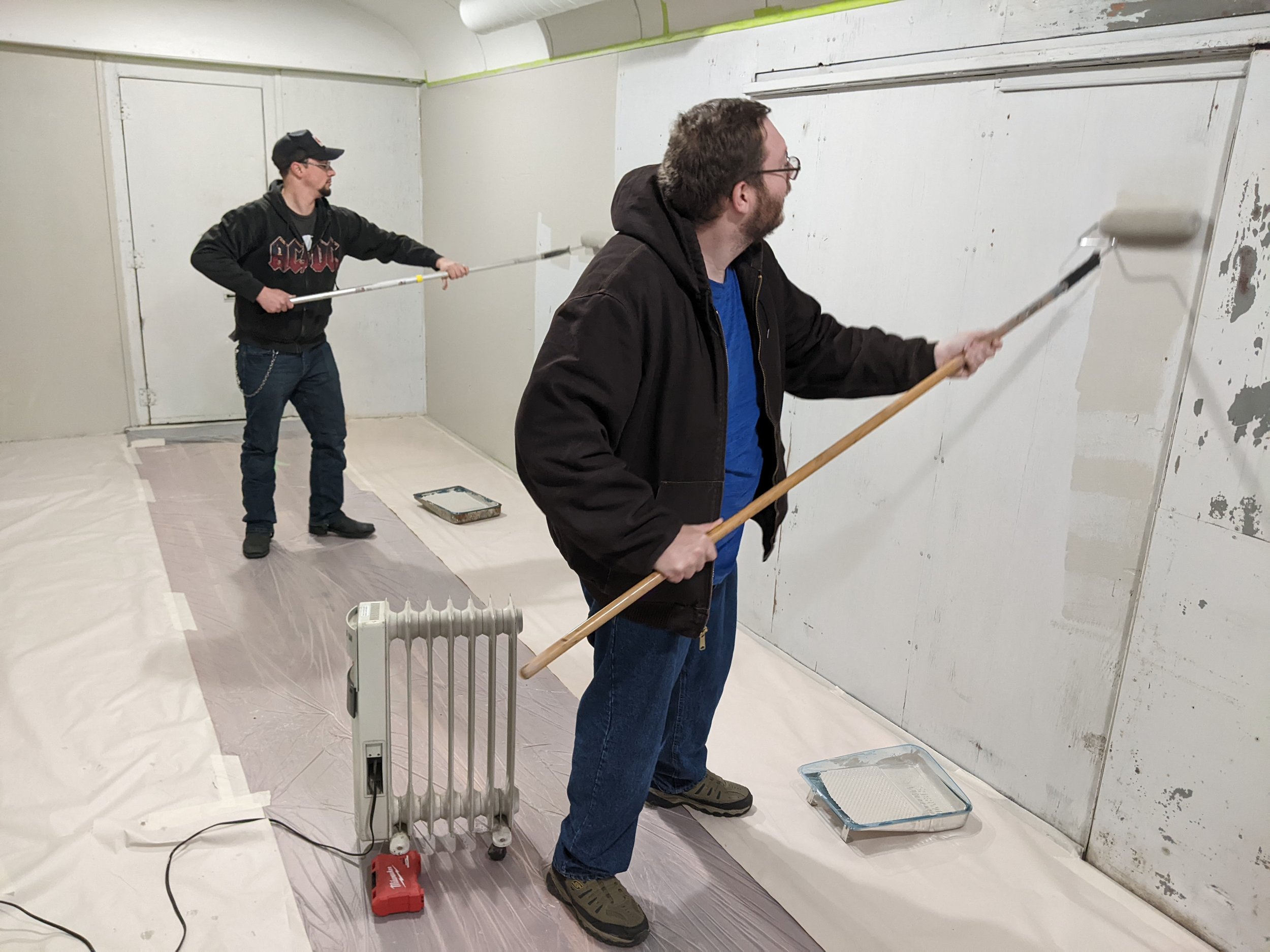  Volunteers cleaned the interior and repainted the walls and ceilings.  