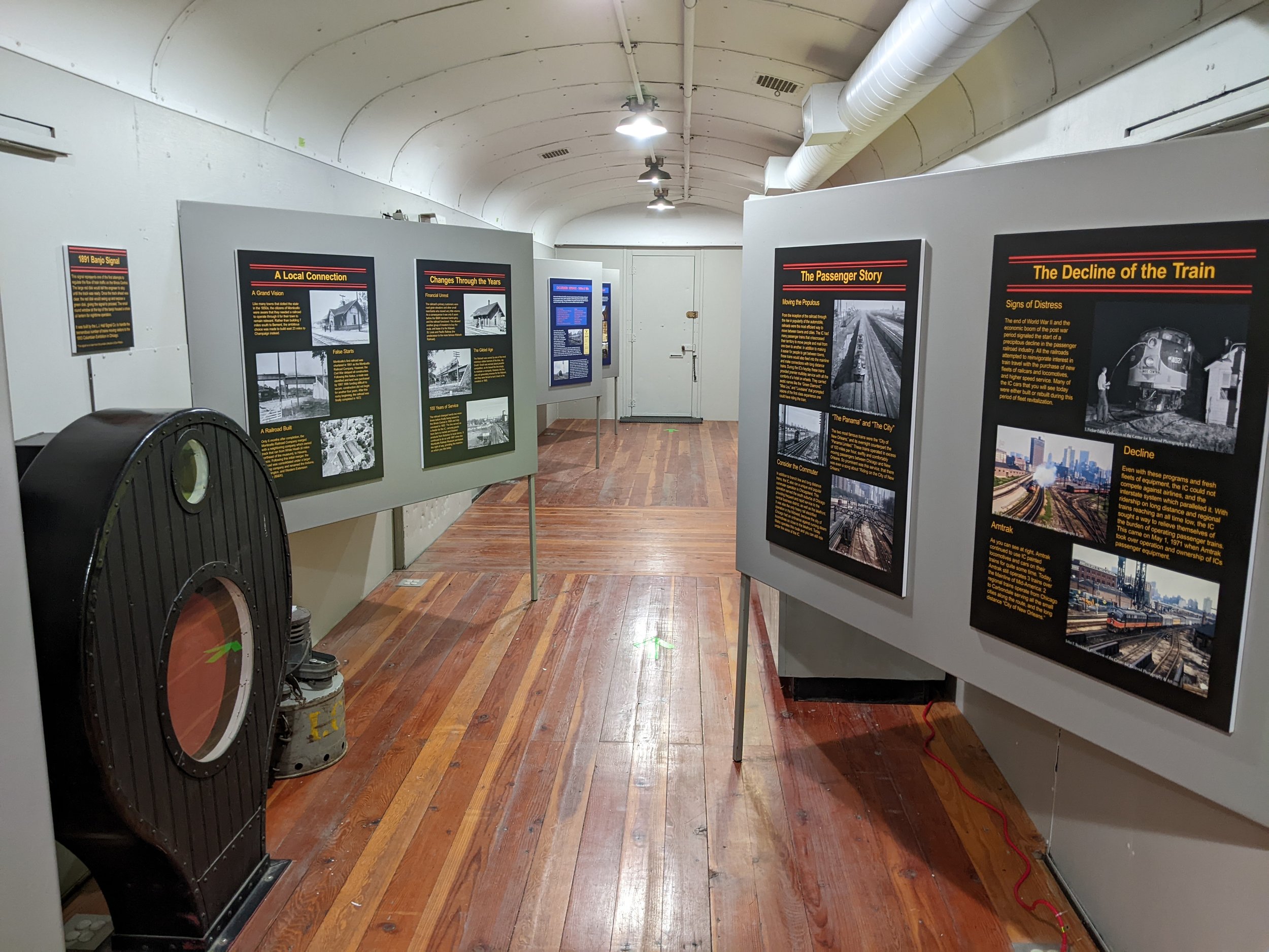 The exhibits include a series on the history of railroads in the United States.  