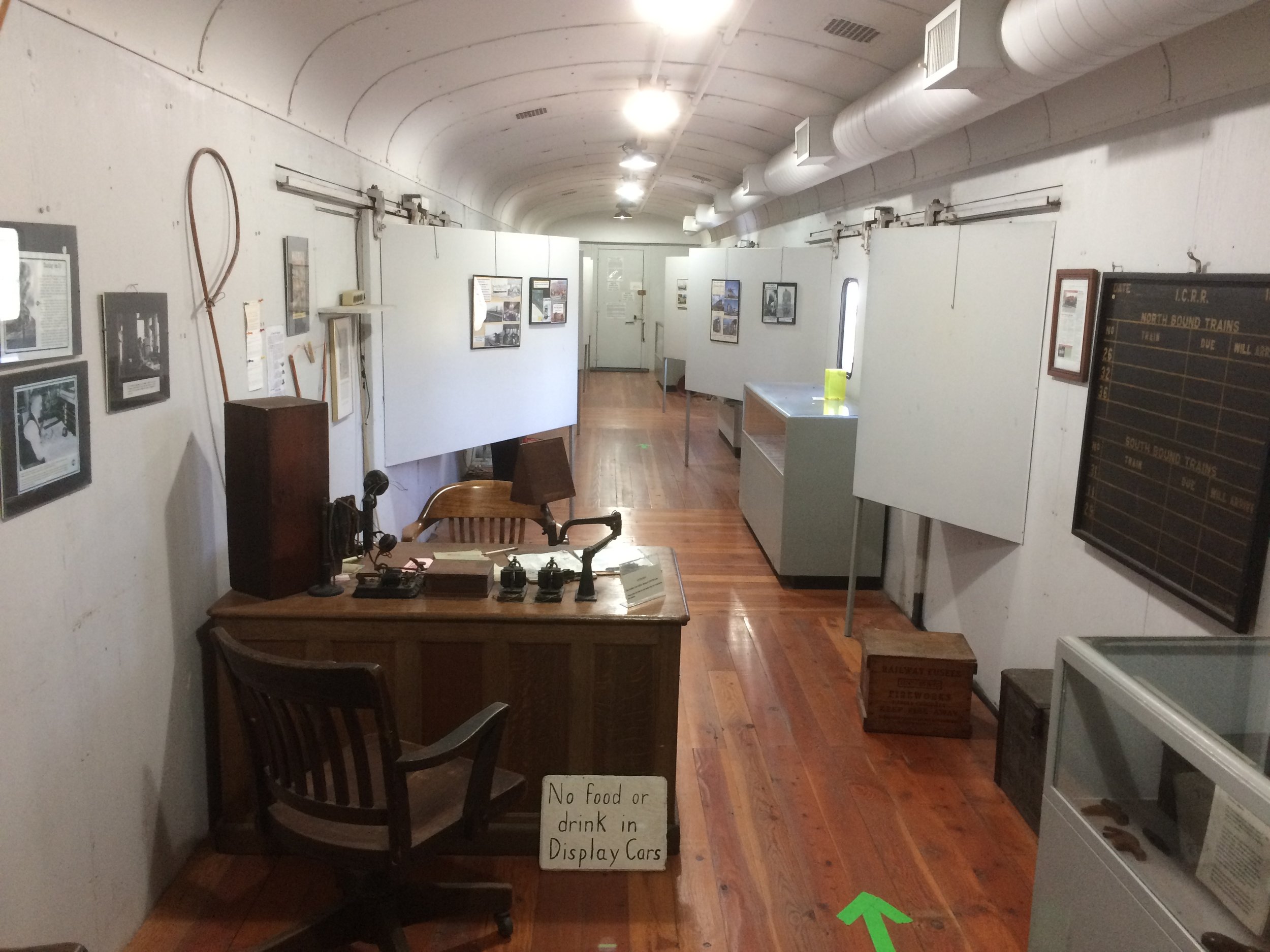  A before photo of the exhibit car showing exhibits that had not been updated in a number of years.  