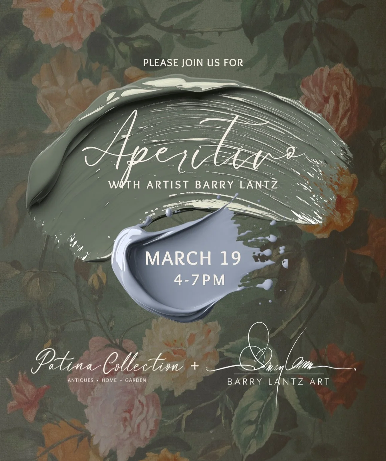 We&rsquo;re honored to welcome local artist Barry Lantz to our March Aperitivo. 🤍

Join us for a special meet &amp; greet in store as he shares his journey into art &mdash; and kicks off the evening with a live painting. Enjoy light bites, delicious