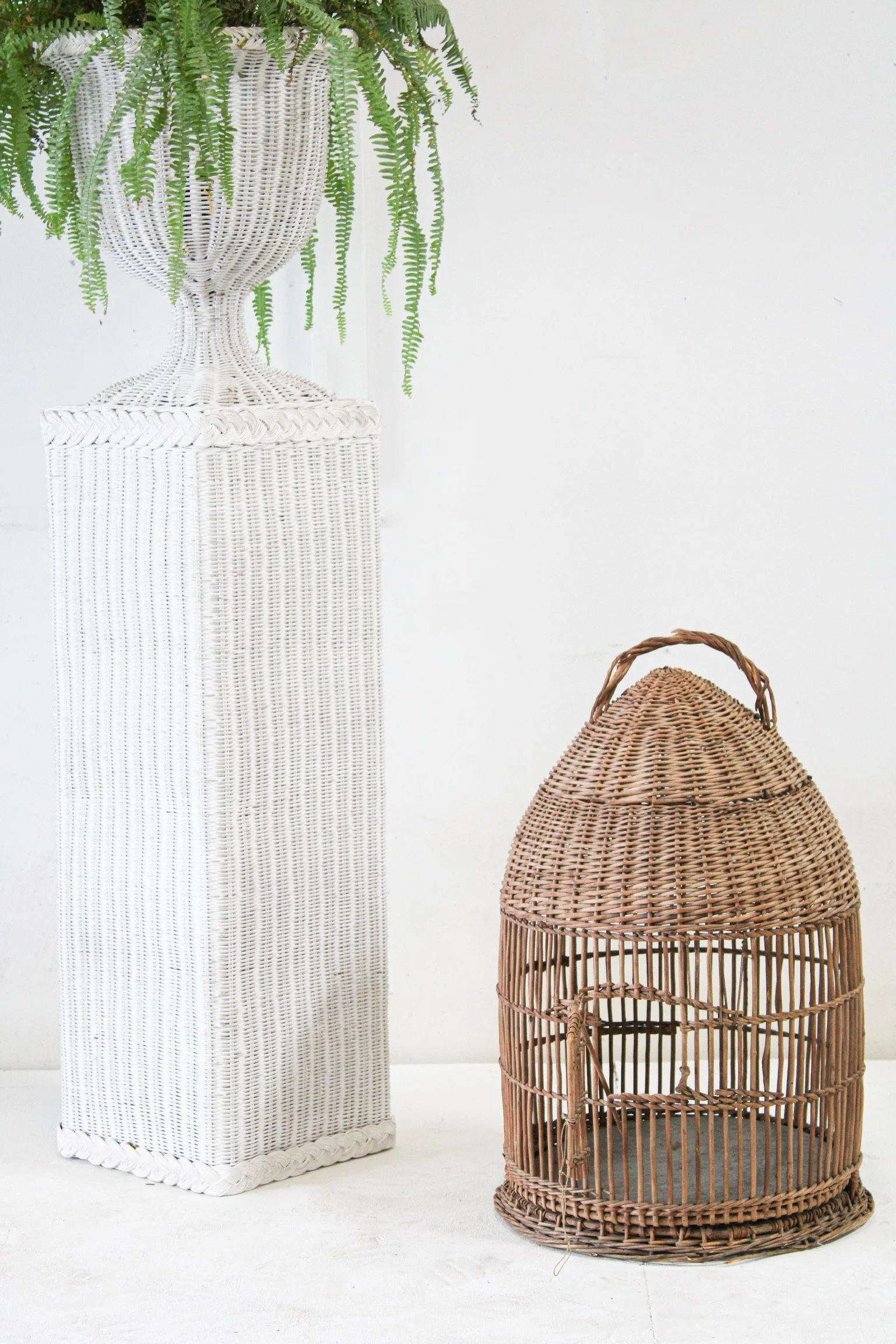 Vintage Wicker Bird Cage — Patina Collection
