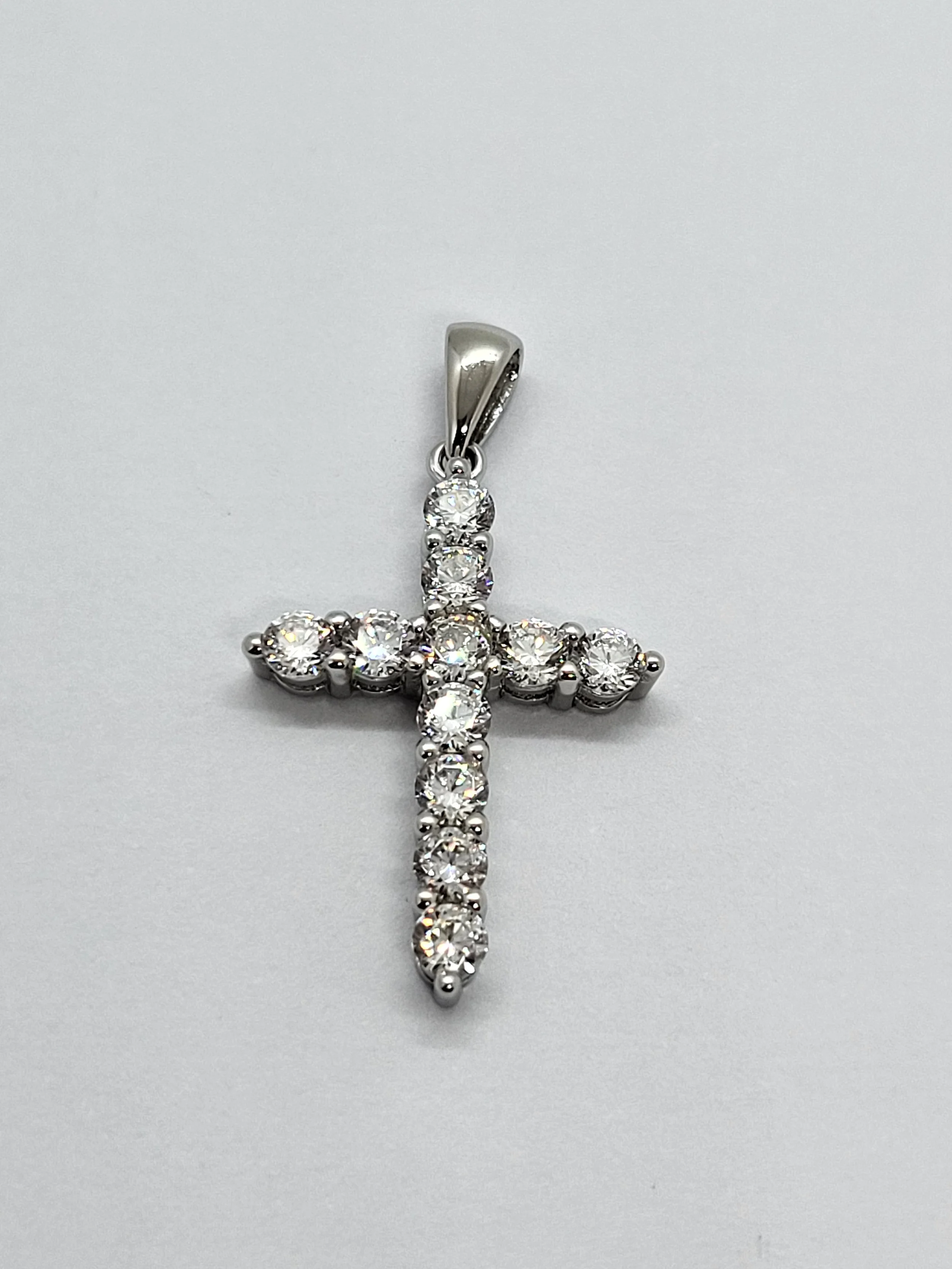 Silver CZ Cross