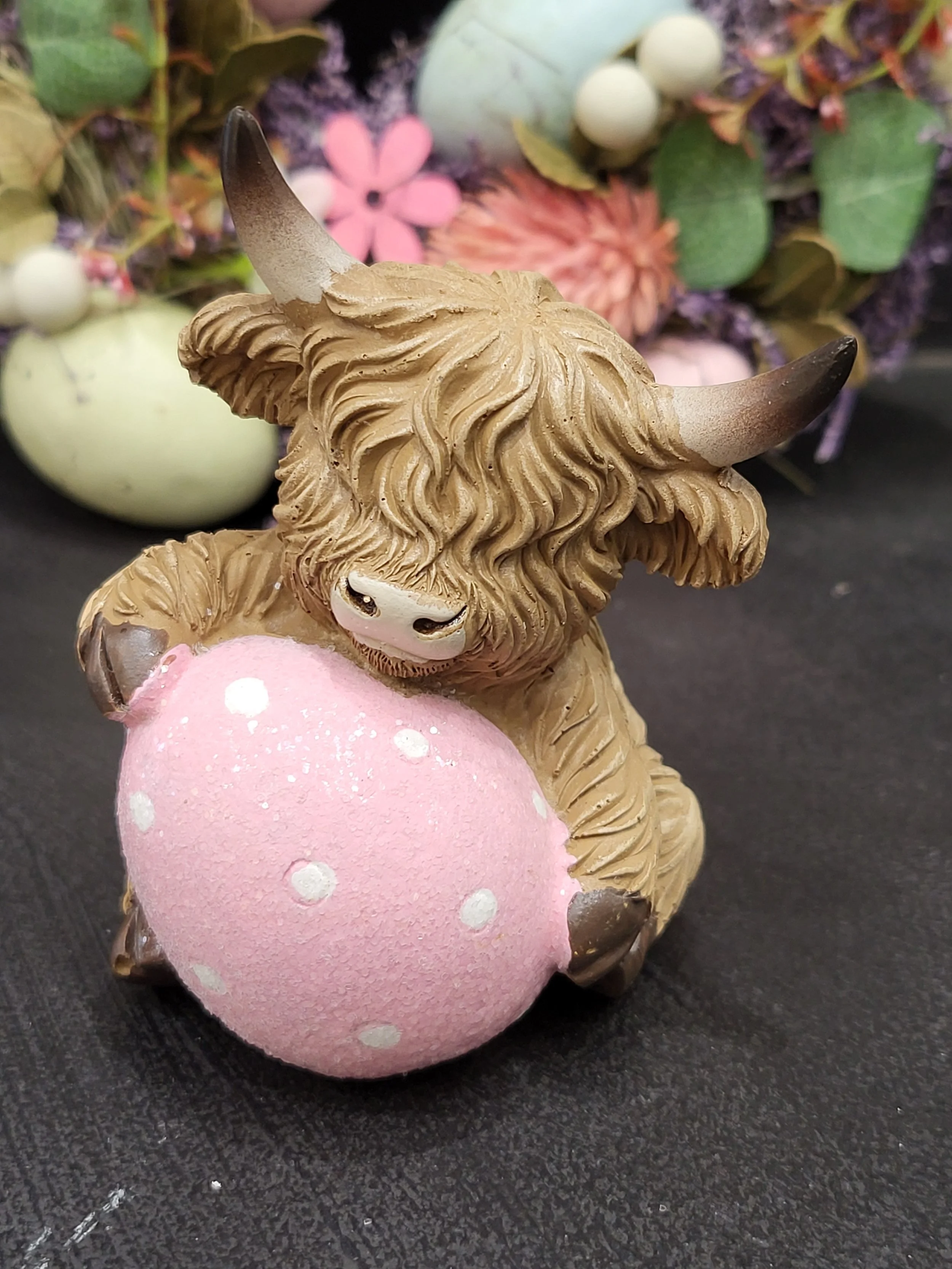 Highland Cow With Egg