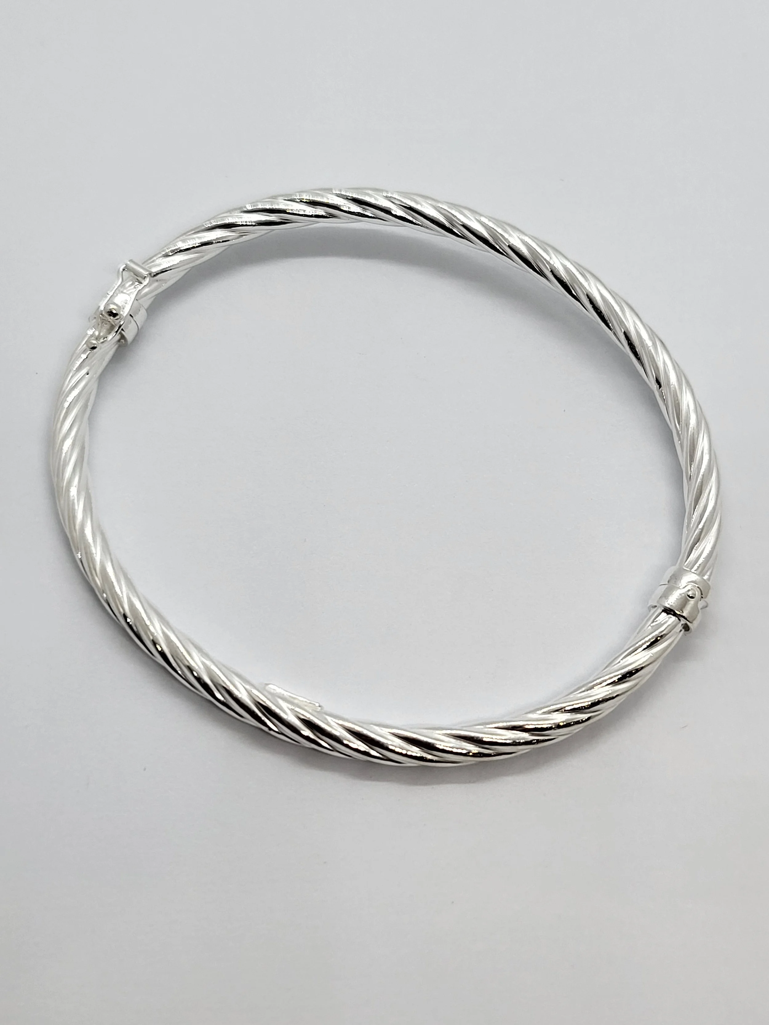 Silver Twisted Bangle
