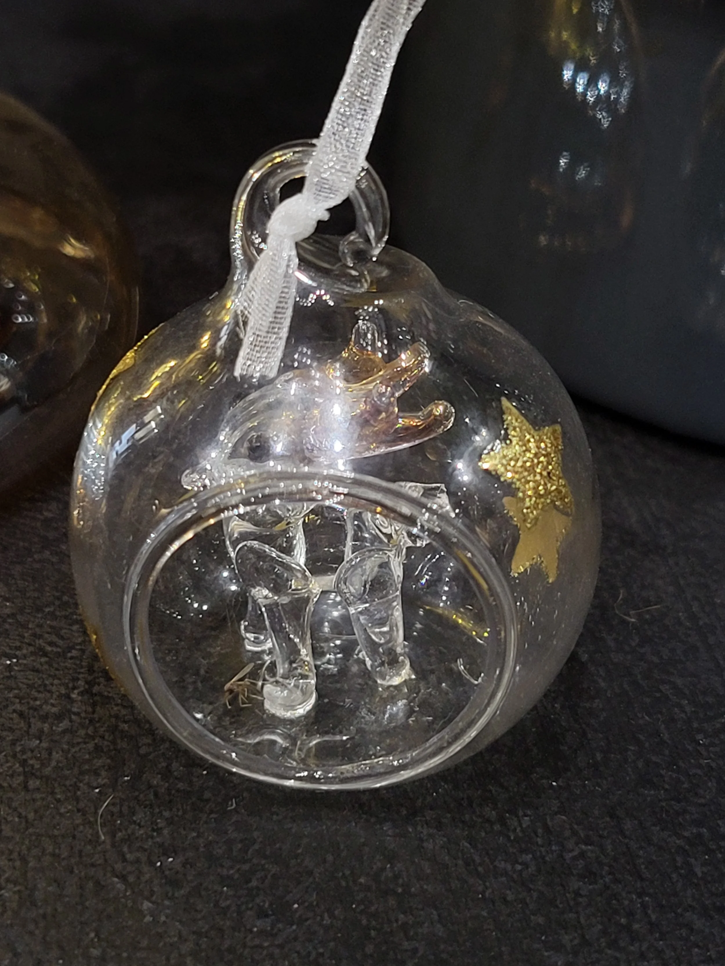 Reindeer Glass Bauble