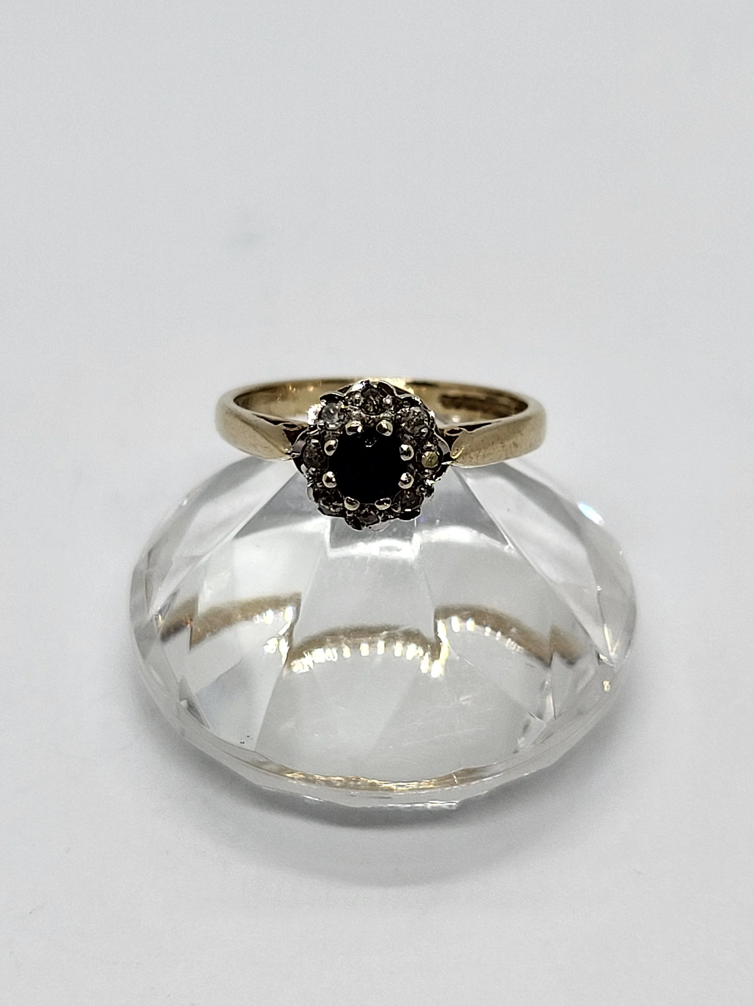 Gold Sapphire & Diamond Ring