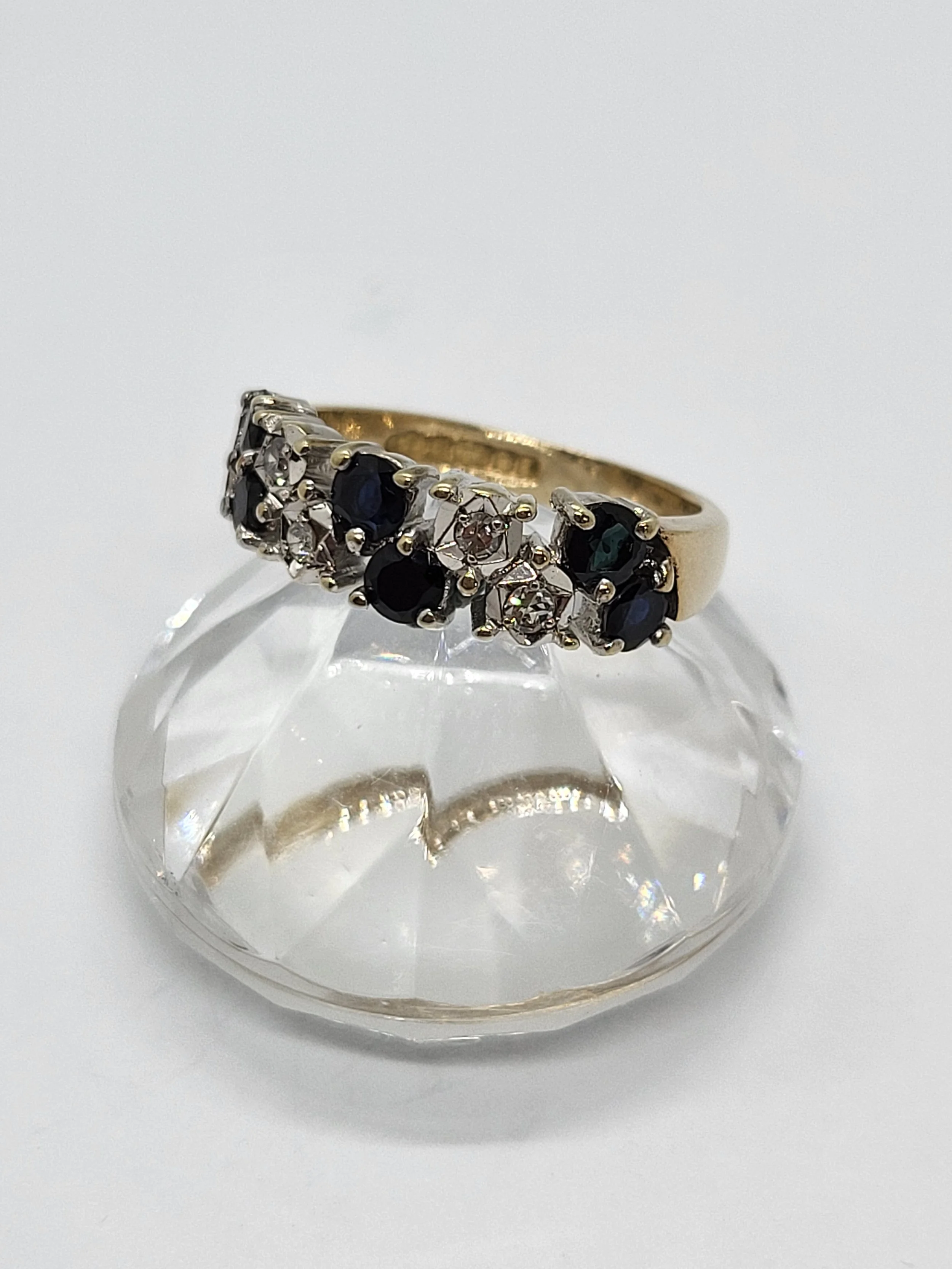 Gold Diamond & Sapphire Ring