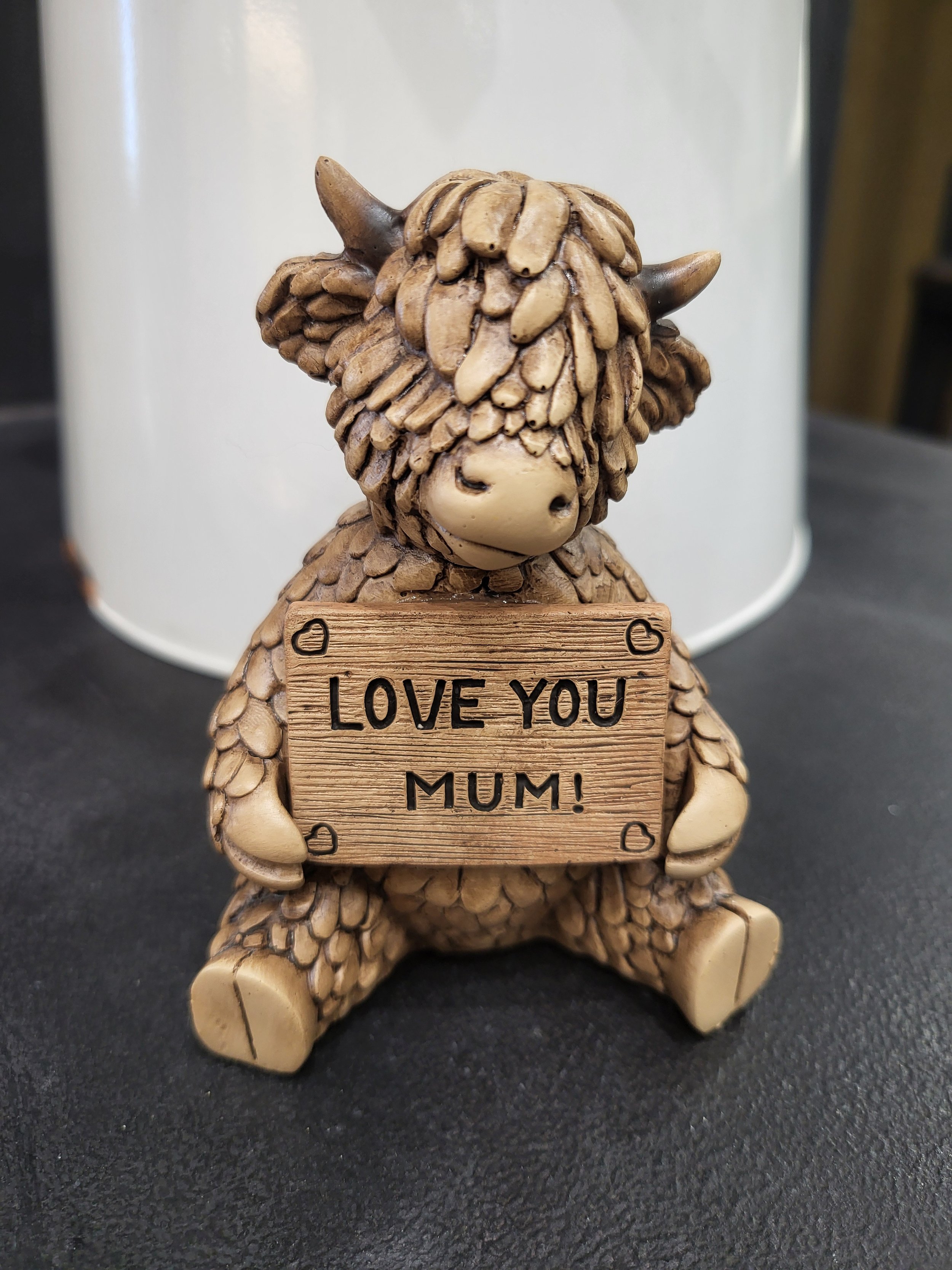 "Love You Mum" Highland Cow