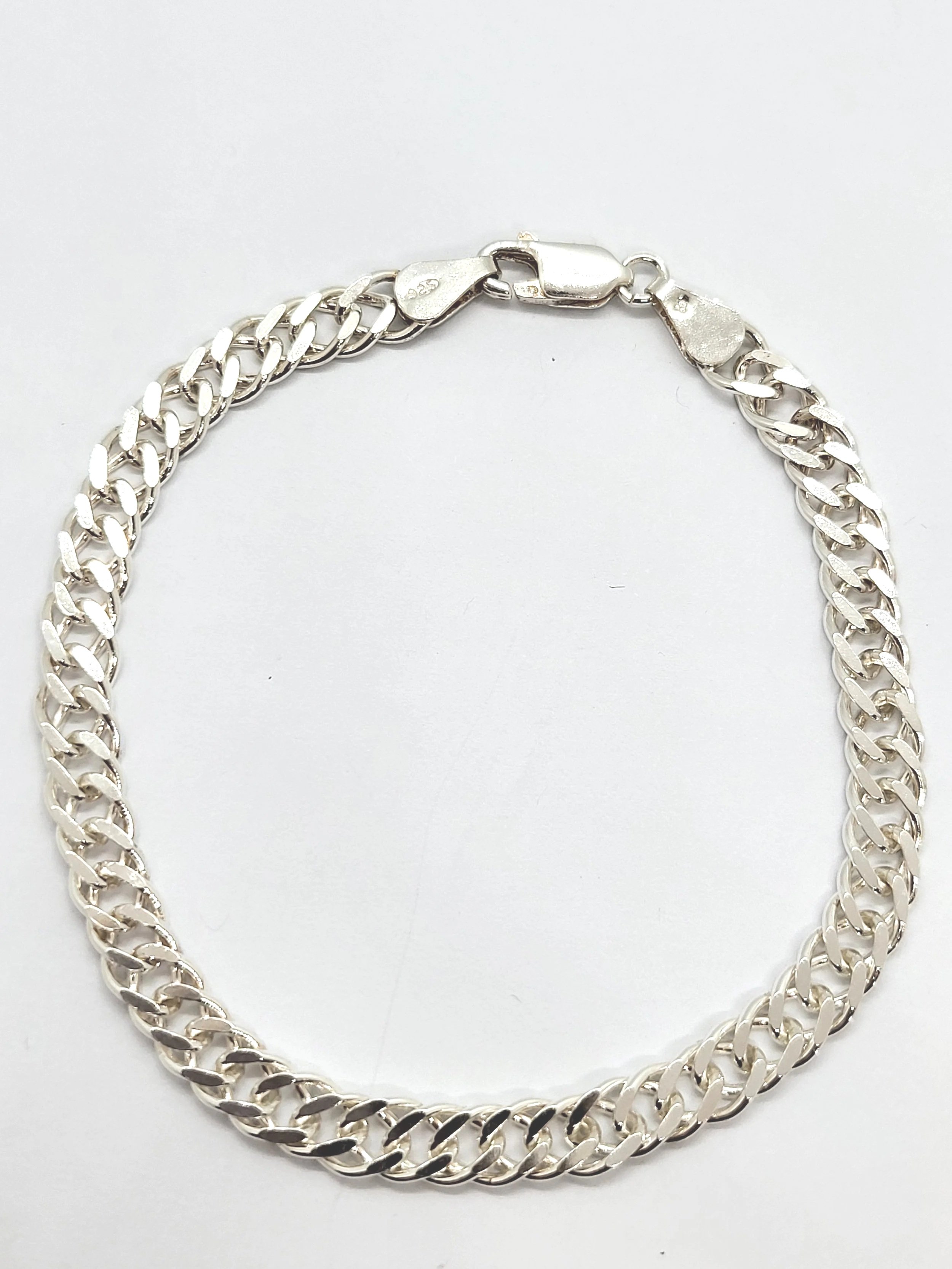Silver Double Curb Bracelet