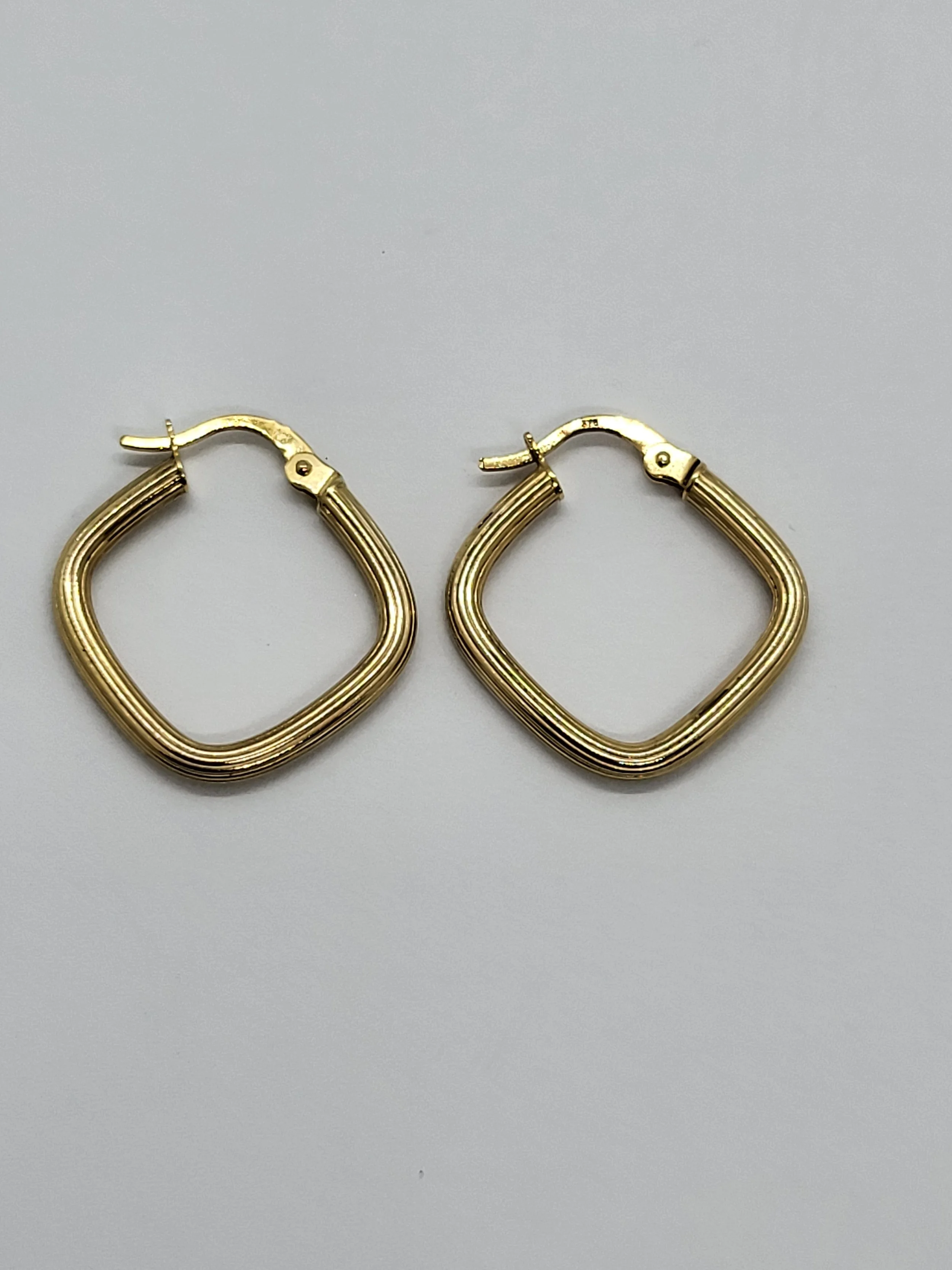 Gold Square Hoop Earrings