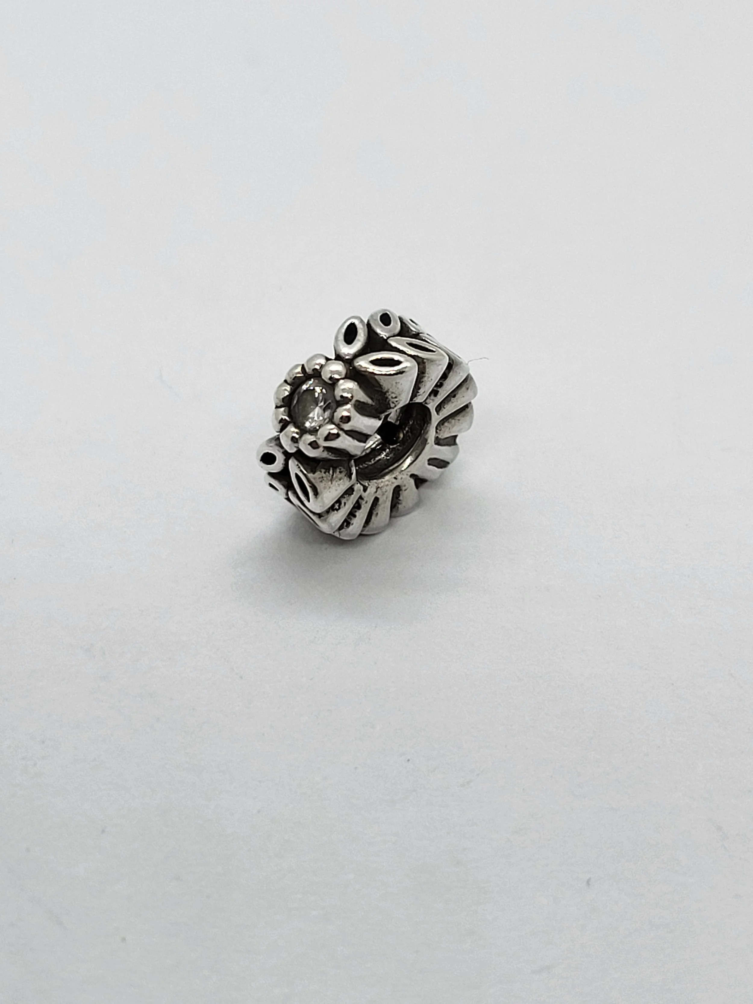 Pandora Stone Set Leaf Spacer