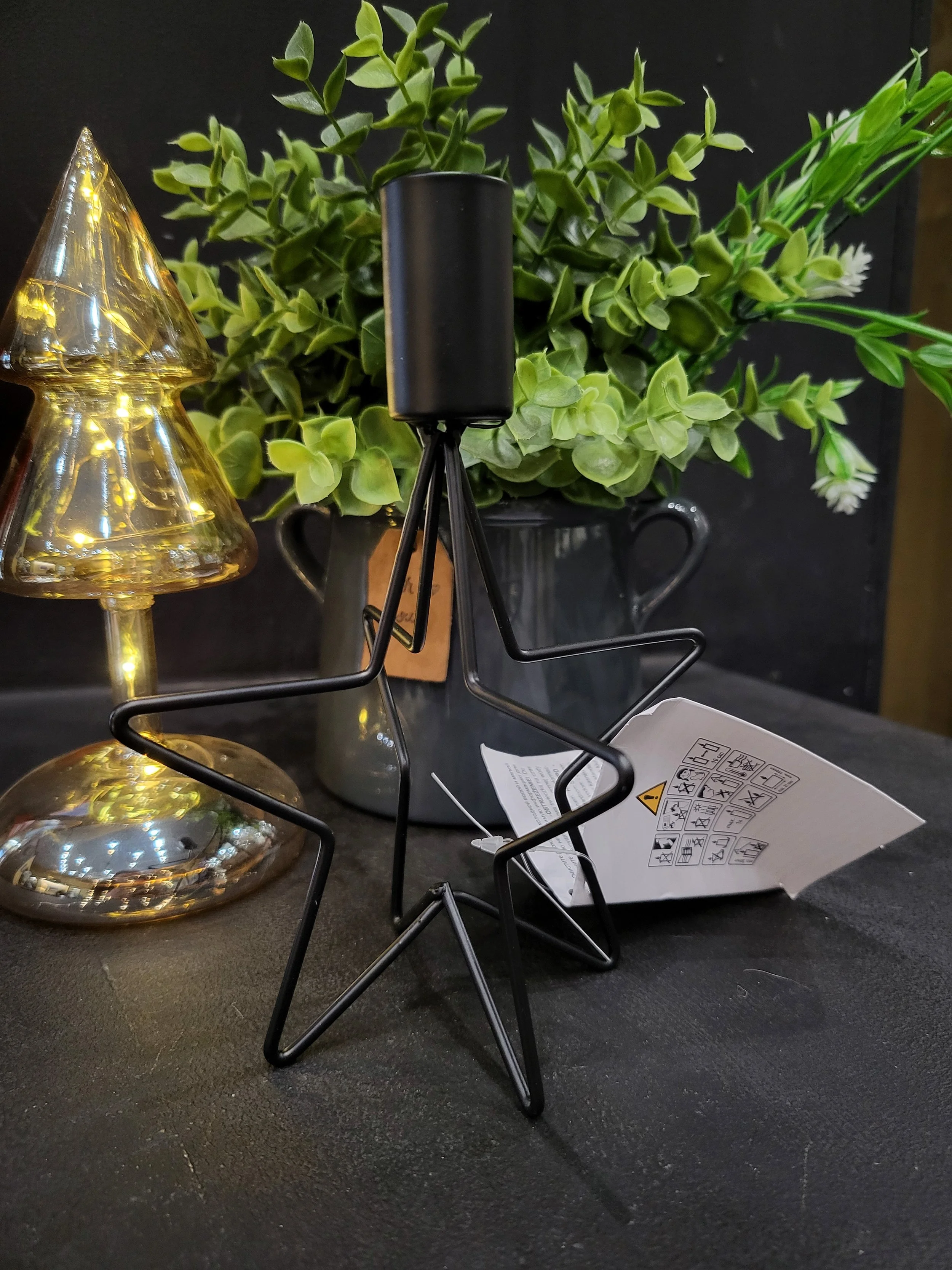 Black Star Candle Holder