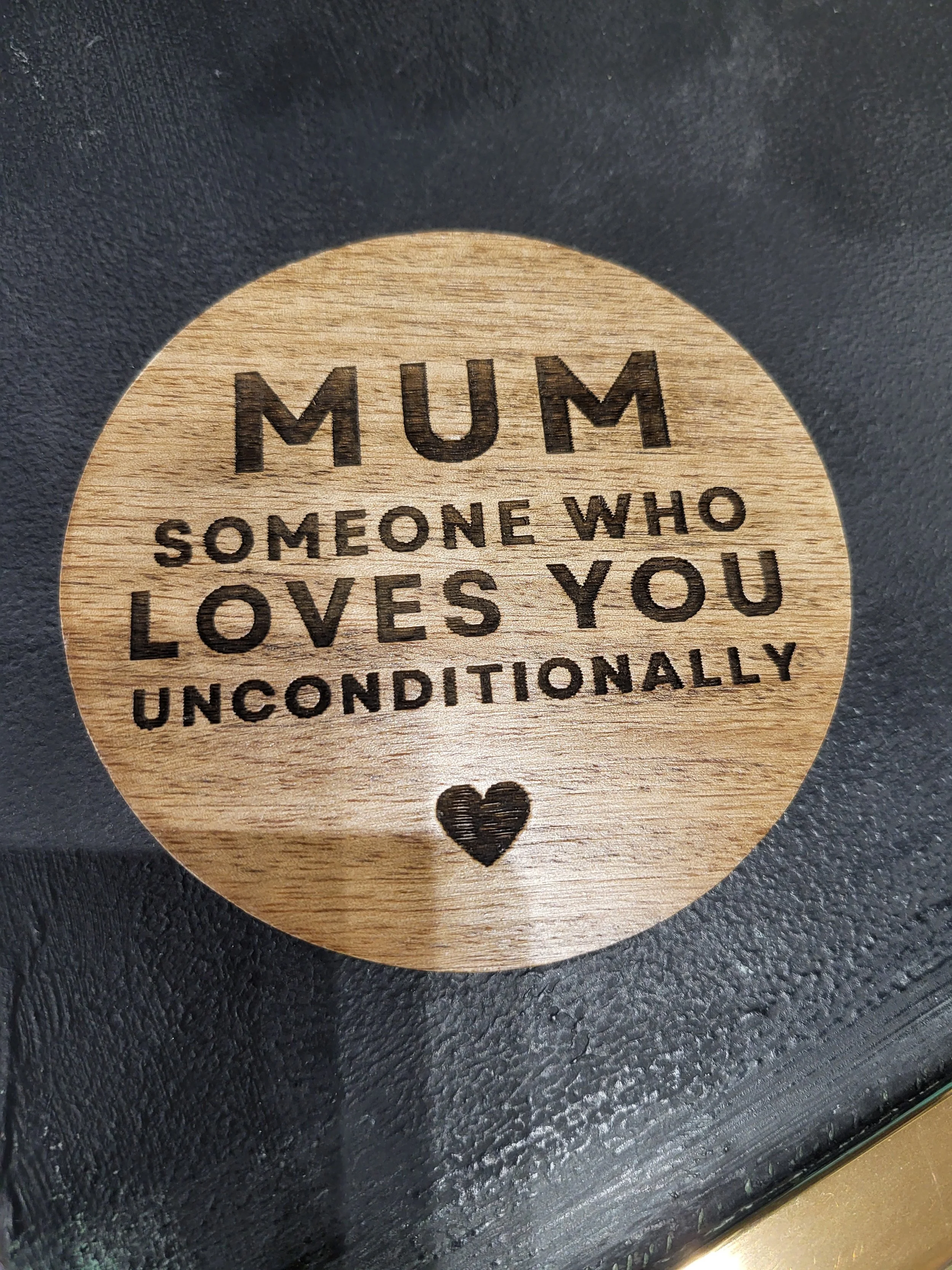 Wooden Mum Coaster