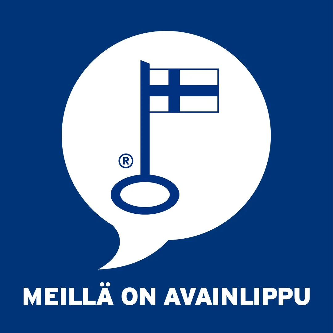 Meillä on avainlippu. Avainlippu on merkki suomalaisesta työstä. Suomalaisia käännös- ja tulkkauspalveluja.