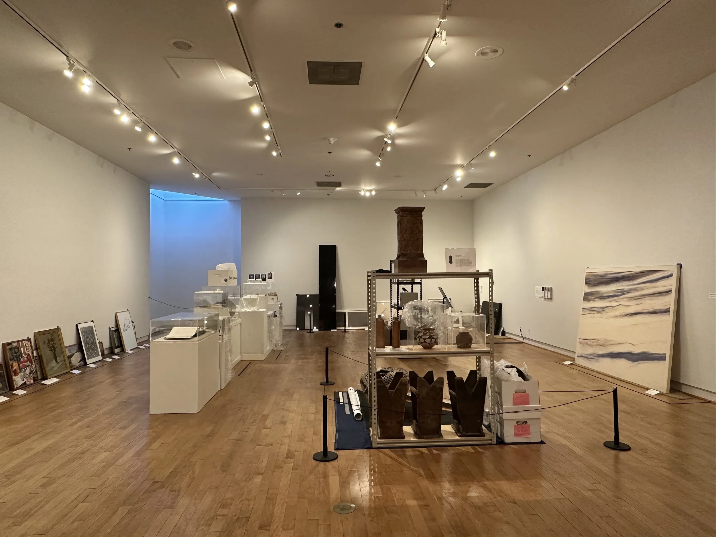 The Things We Did & Didn't Do, 2026, Archives from the Santa Cruz Museum of Art & History, found objects, 900 sq ft. 