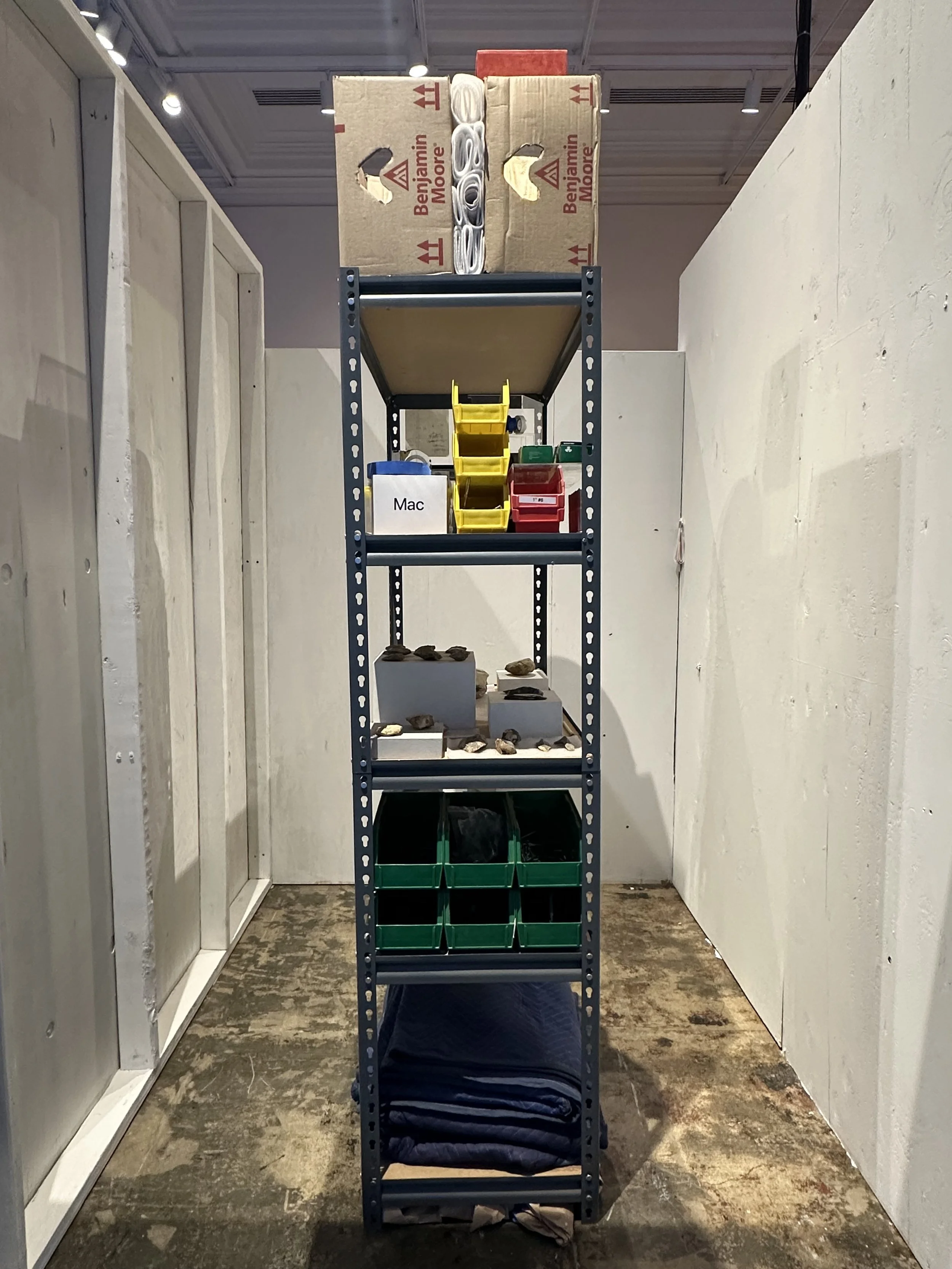 The Distance is Nothing, 2026, Paleolithic tools, found objects, Dimensions variable 