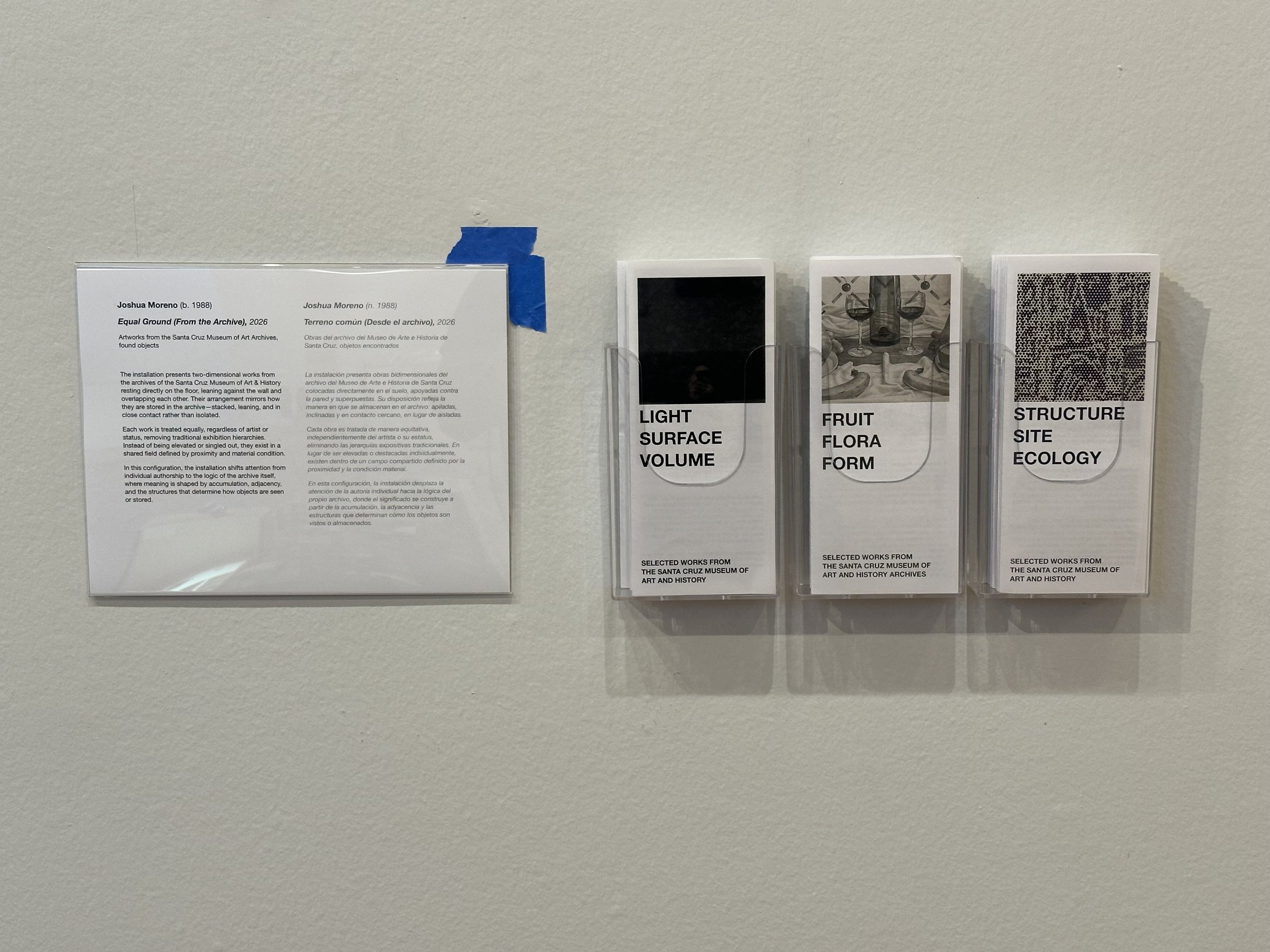 The Things We Did & Didn't Do, 2026, Archives from the Santa Cruz Museum of Art & History, found objects, 900 sq ft. 