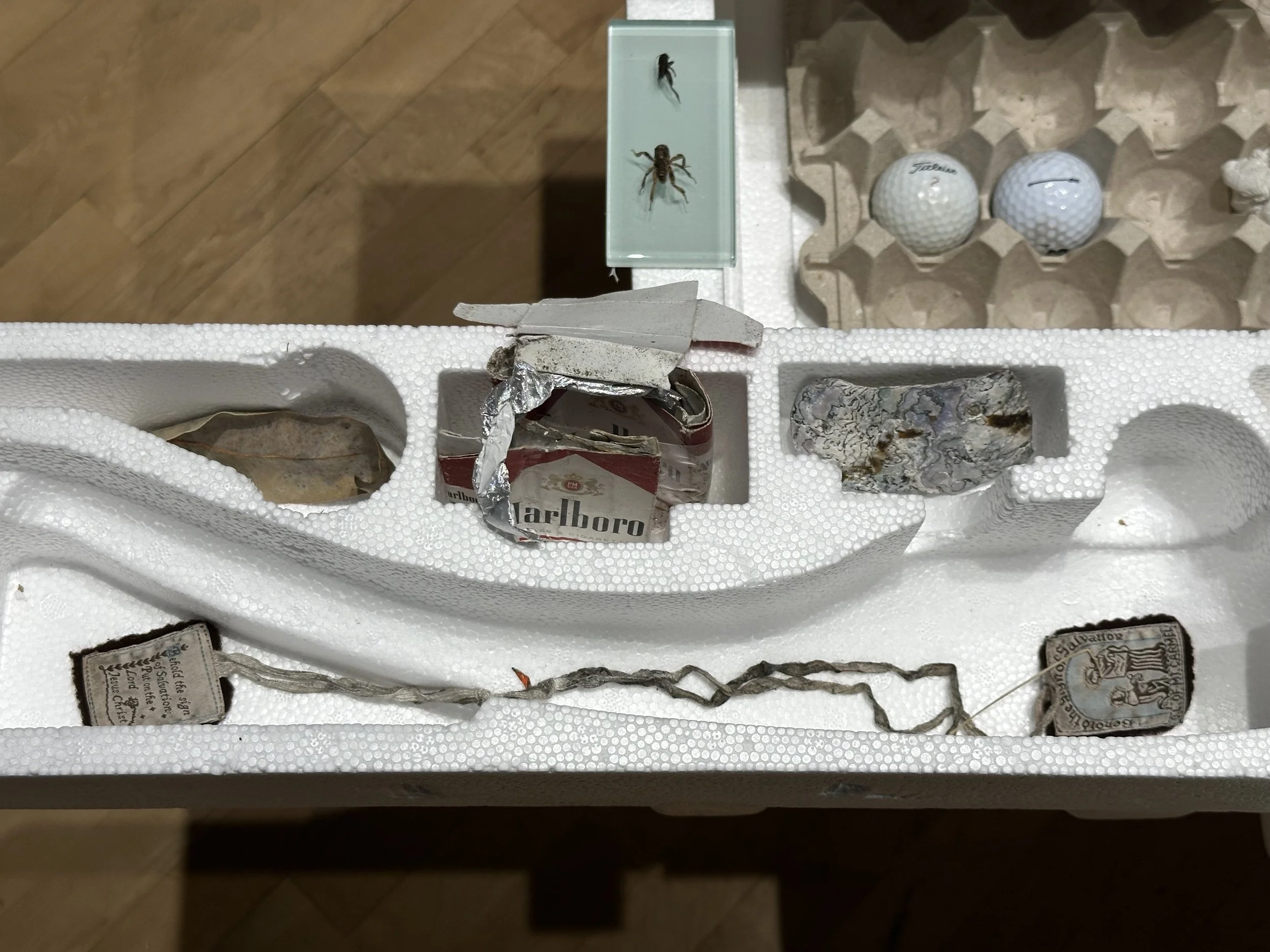 Between Baucis & Two Bays, 2026, Found objects, Dimensions variable