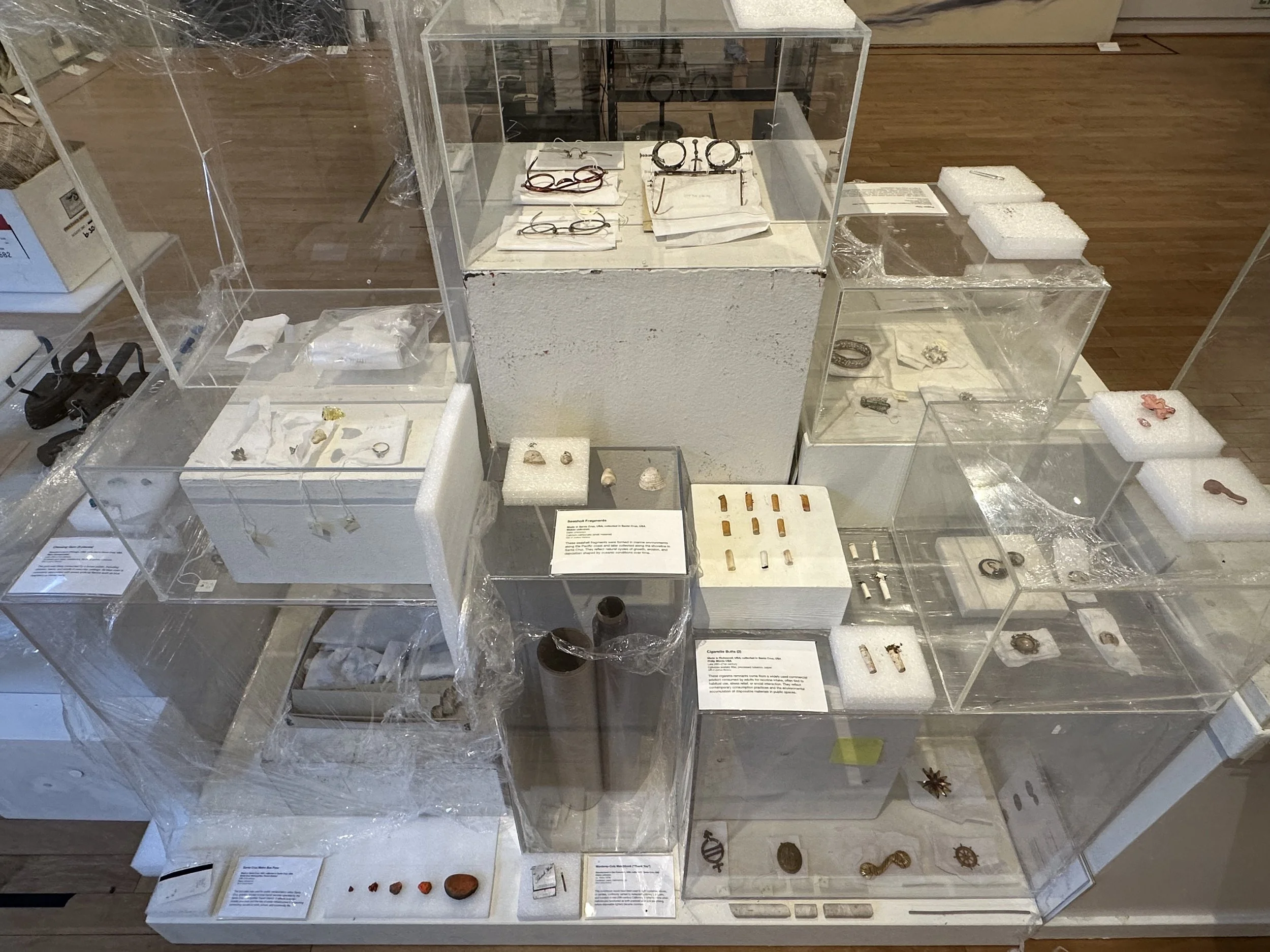 The Things We Did & Didn't Do, 2026, Archives from the Santa Cruz Museum of Art & History, found objects, 900 sq ft. 