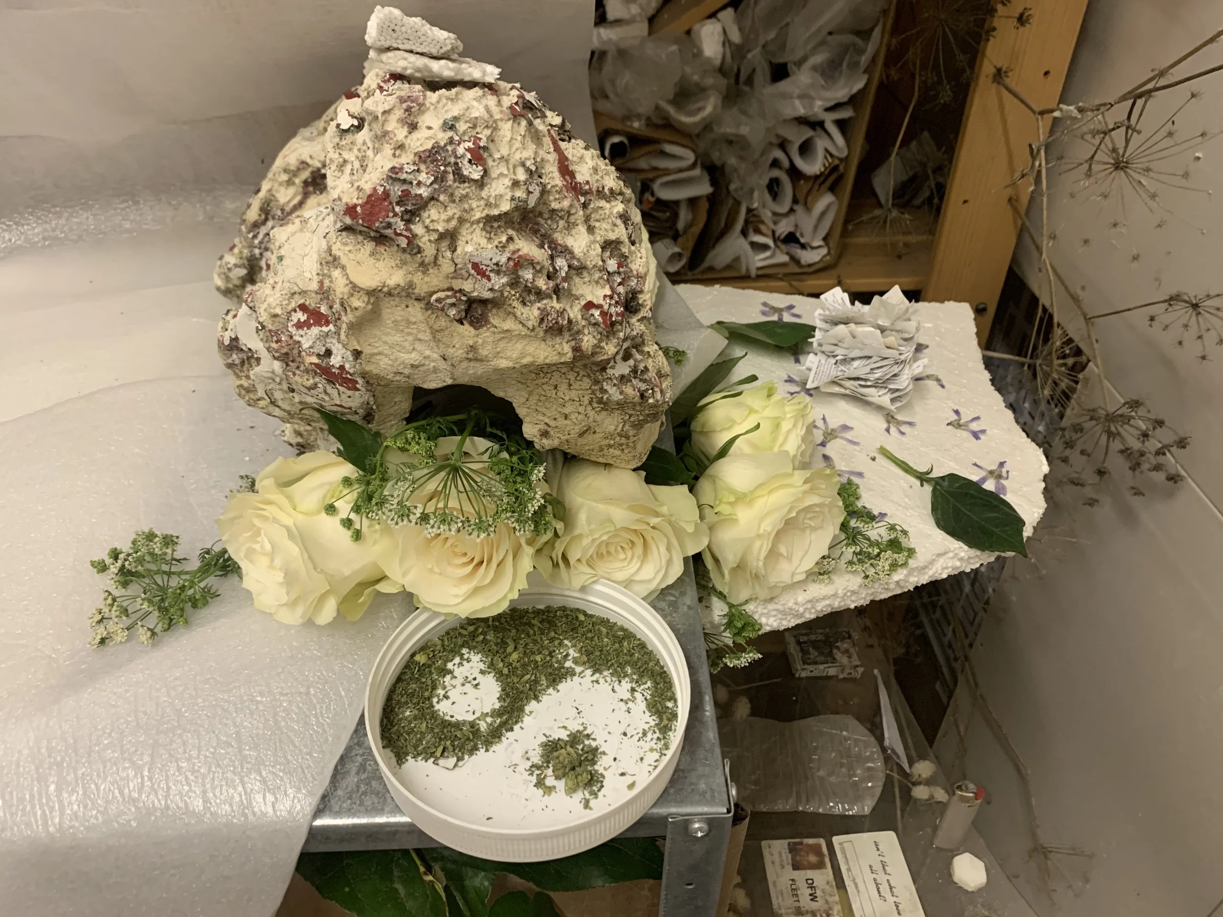 Layered Daze on Mango Haze, 2021, Mixed media, Dimensions variable