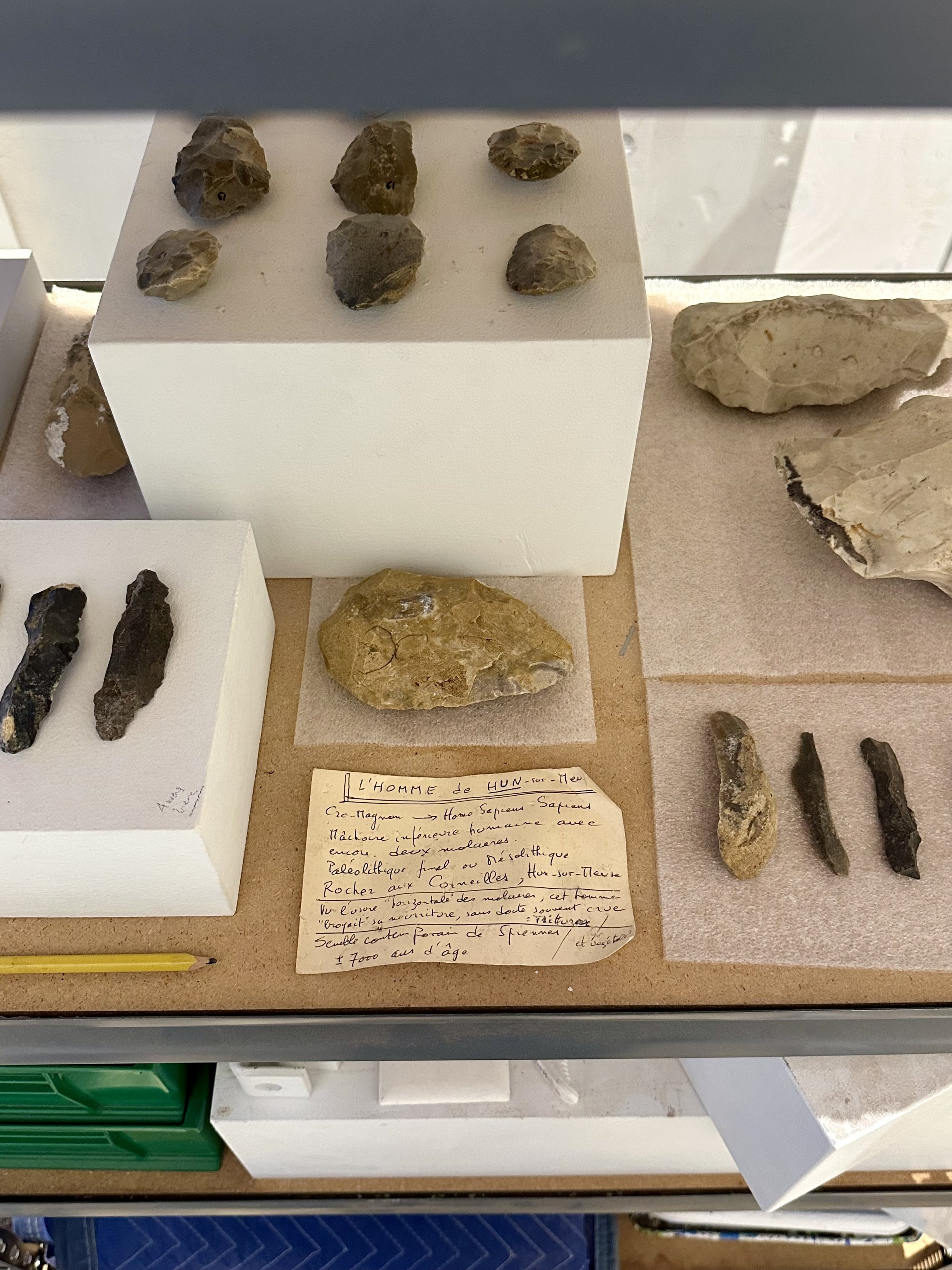 The Distance is Nothing, 2026, Paleolithic tools, found objects, Dimensions variable 