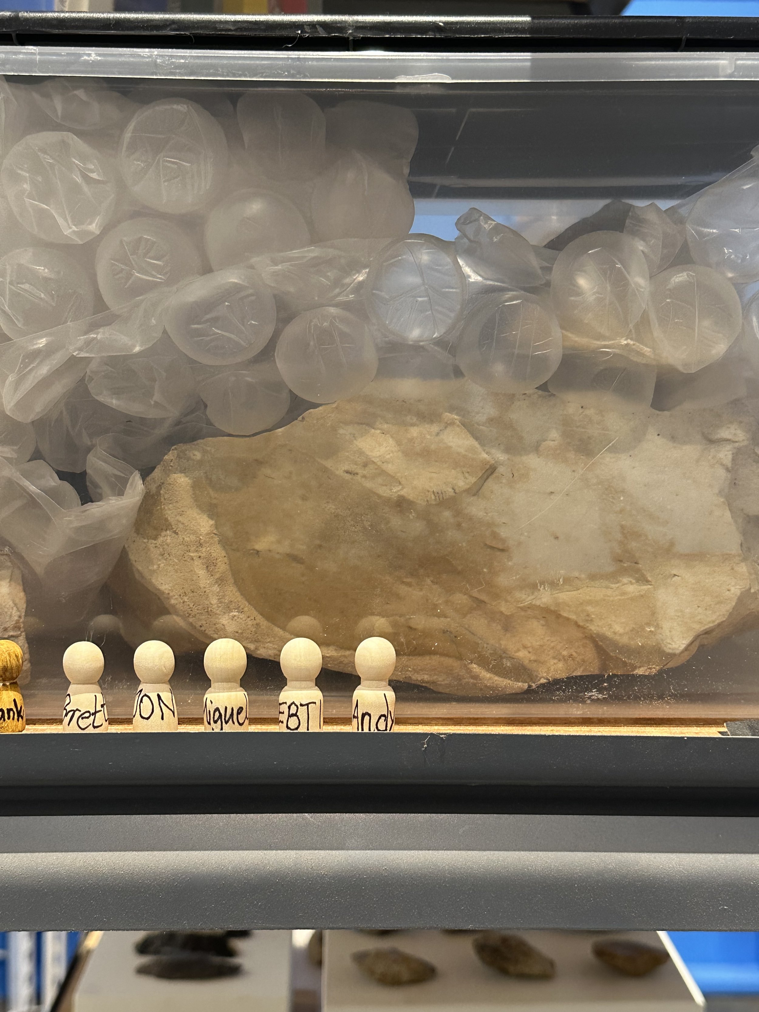 The Distance is Nothing, 2026, Paleolithic tools, found objects, Dimensions variable 