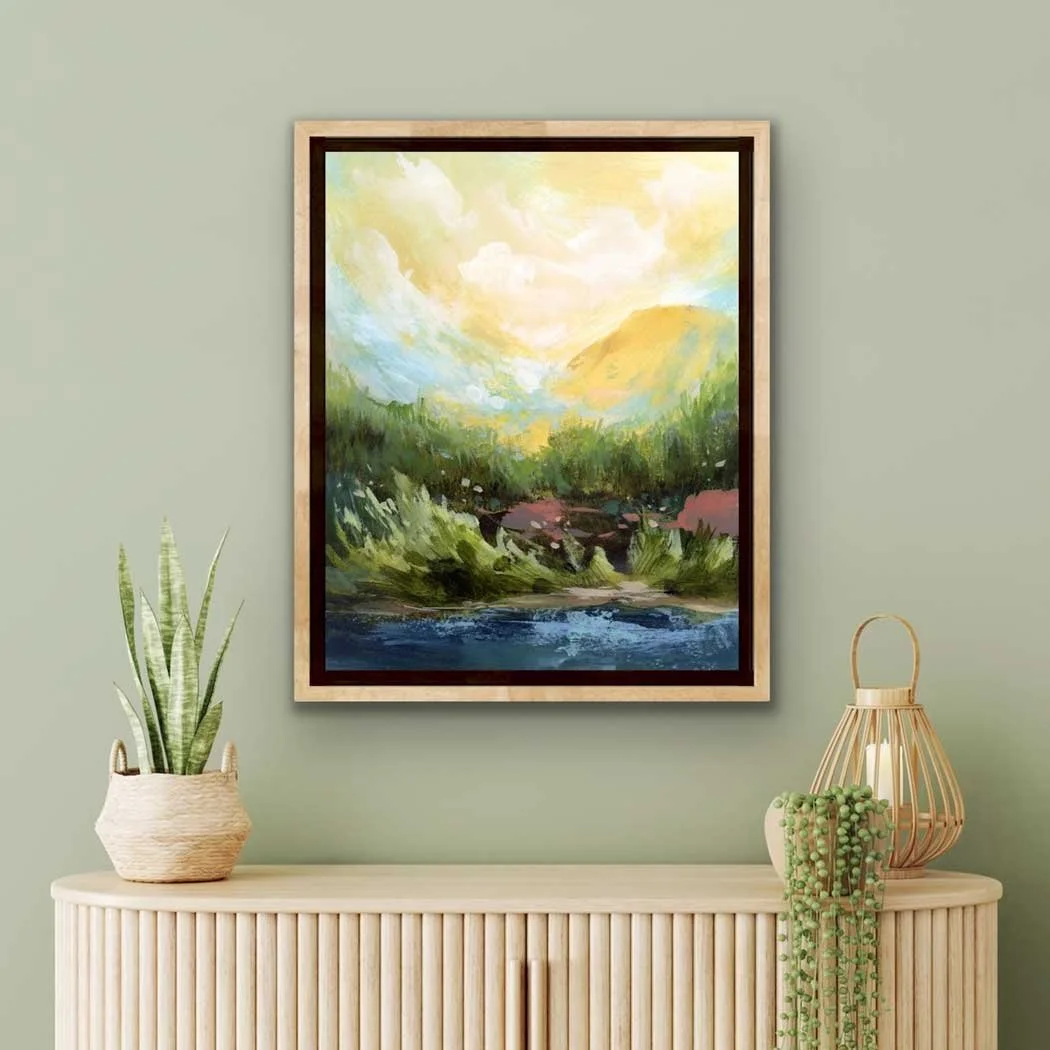"Summer's Warmth" Pacific Northwest inspired nature art print on wall