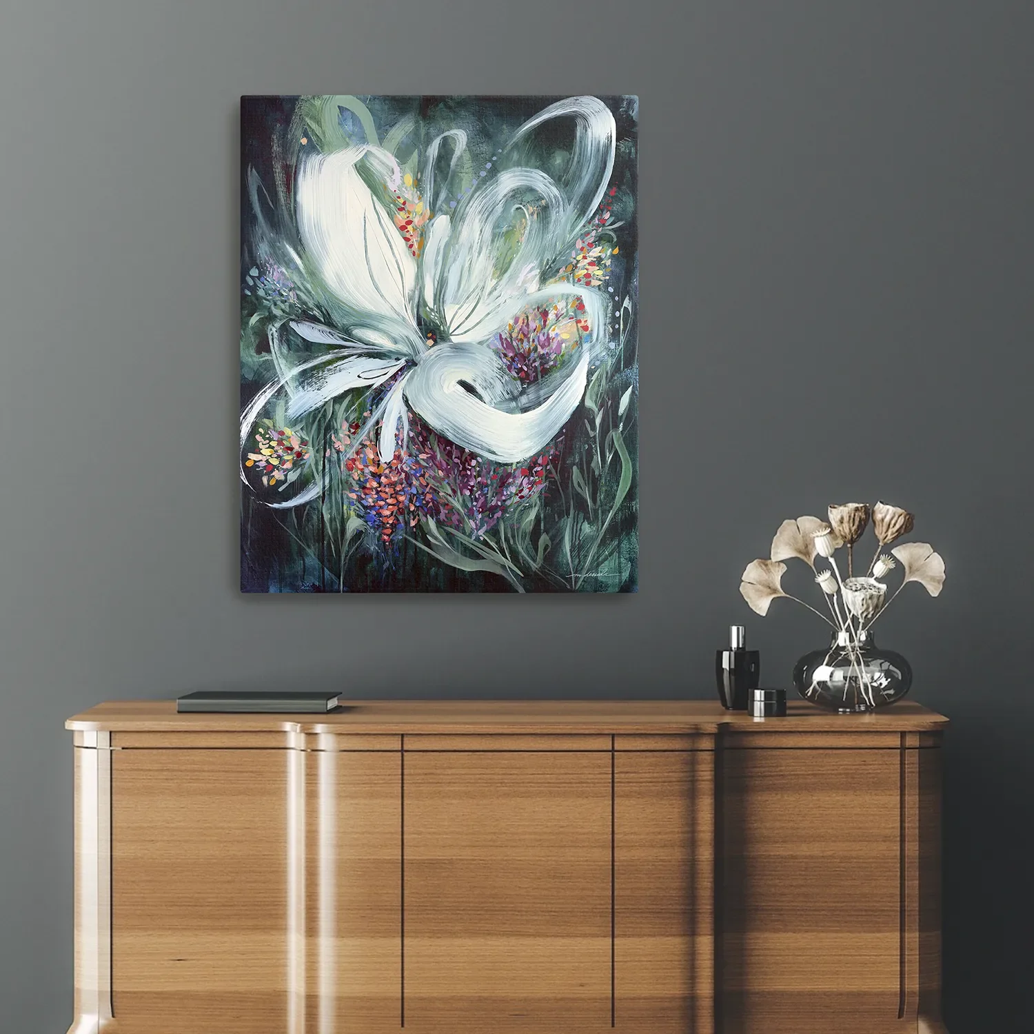 Against All Odds — Floral Canvas Art Print