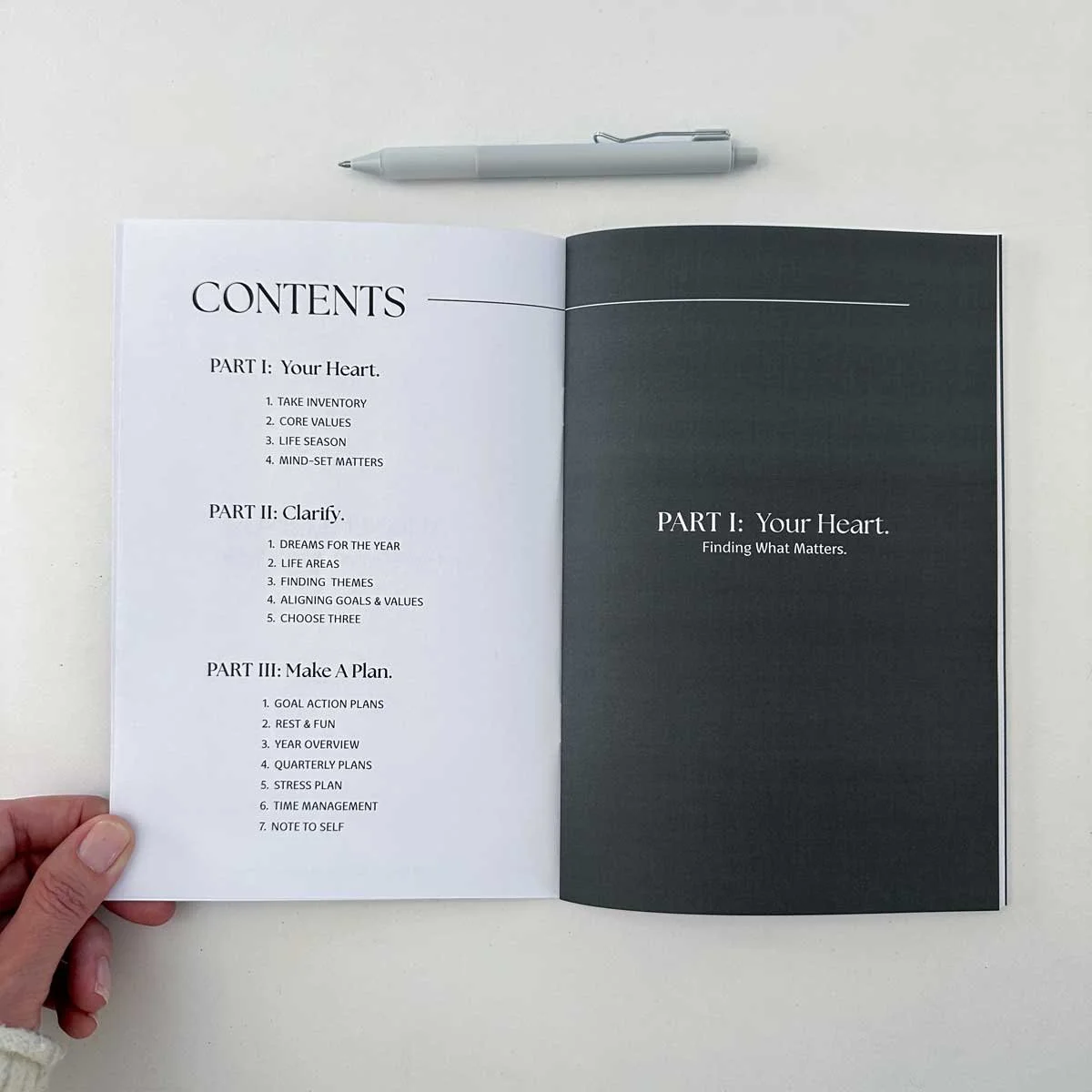 Yearly Planning Workbook - Contents