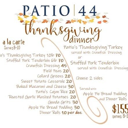 It&rsquo;s Turkey time, y&rsquo;all! 🦃

Place your Thanksgiving dinner orders. Full family meals that will feed 8-10 or order a la carte.