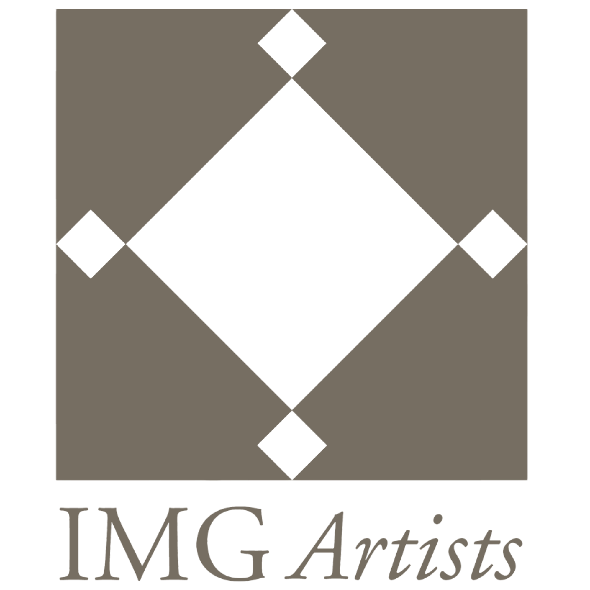 The logo of the Tennessee Arts Commission, featuring a black square with a triangle inside, over a background with the text 'Tennessee Arts' in gray.