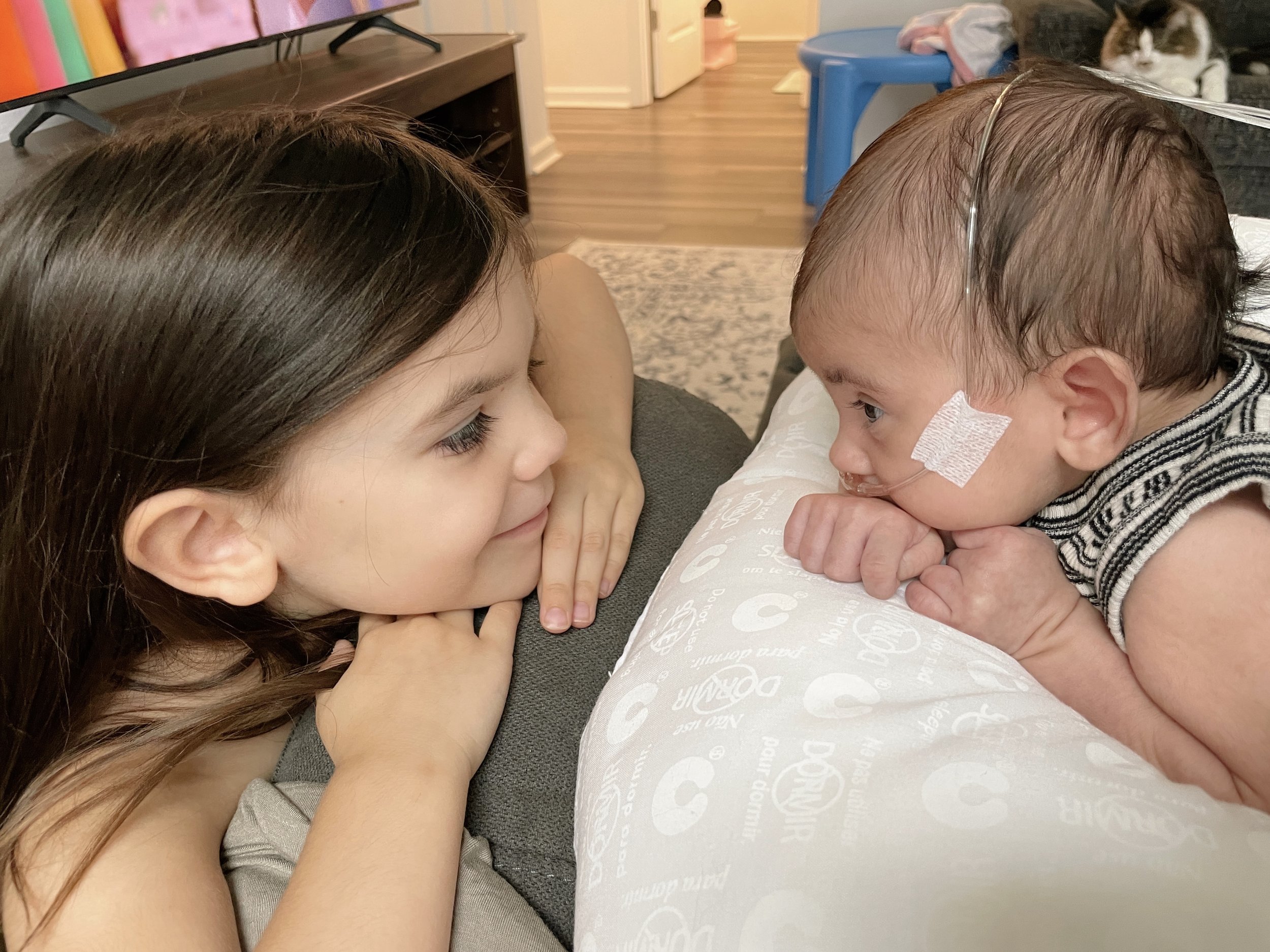 Tiny Hero Vaughn with his sister