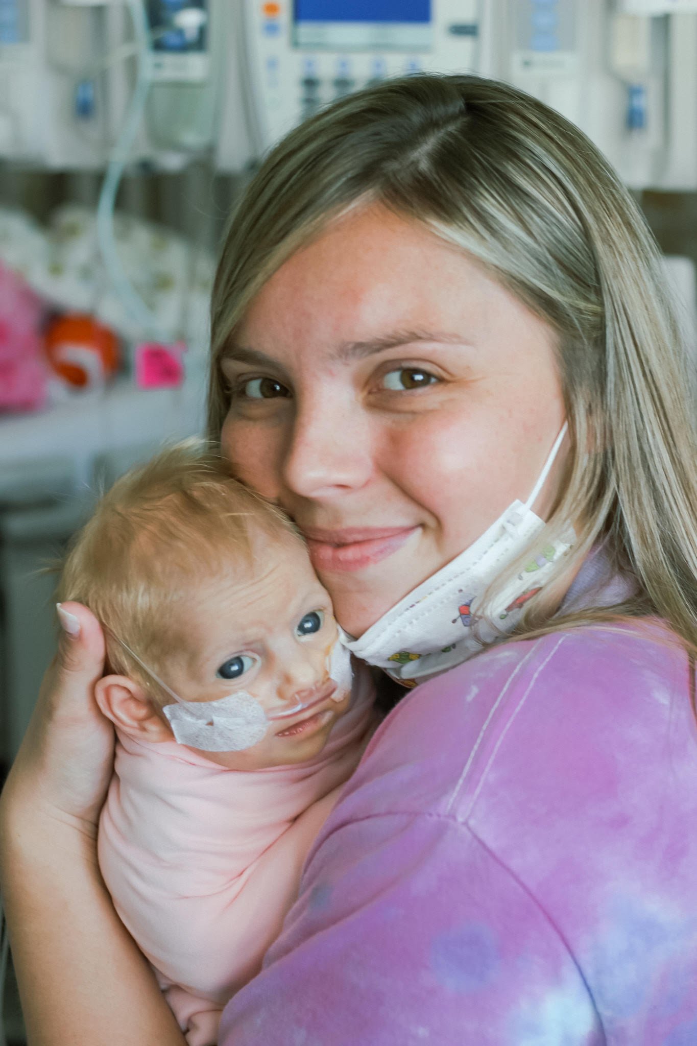 Tiny Hero Baylee with her mom